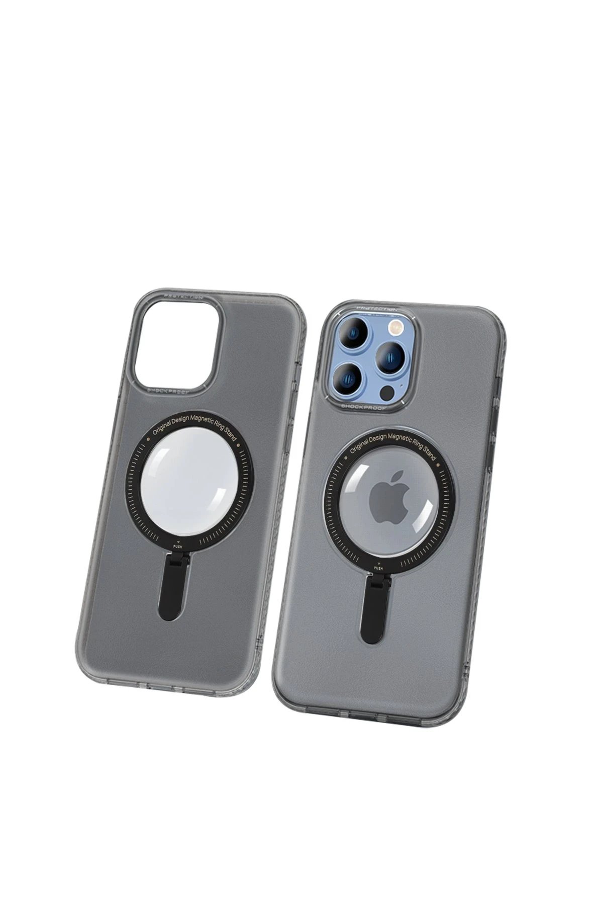 Joko iPhone 14 Pro Kılıf Zoom Standlı Silikon - Siyah