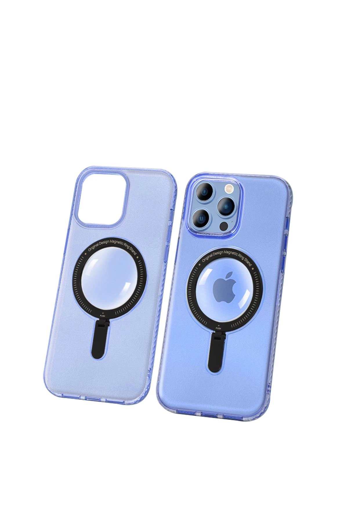 Joko iPhone 14 Pro Kılıf Zoom Standlı Silikon - Sierra Blue