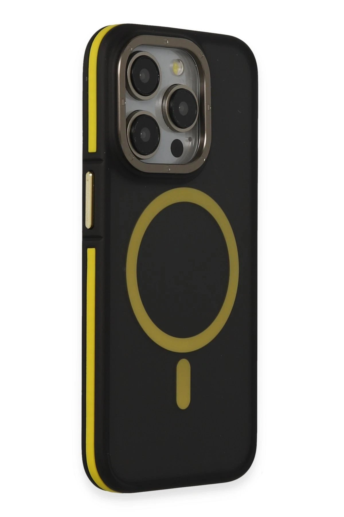 Joko iPhone 14 Pro Max Kılıf Rocky Magsafe Kapak - Siyah-Sarı