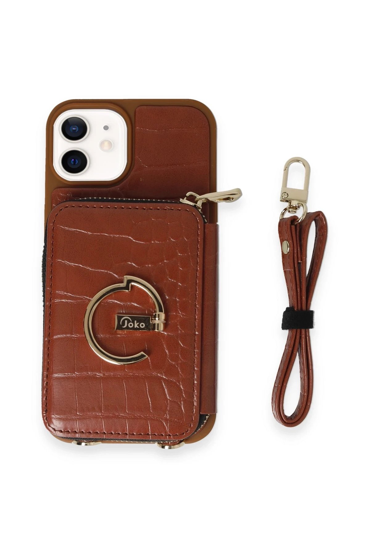 Joko iPhone 11 Kılıf Ermes Kapak - Kahverengi