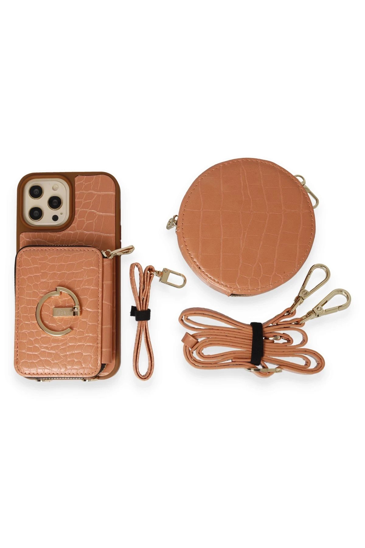 Joko iPhone 12 Pro Kılıf Ermes Kapak - Açık Kırmızı