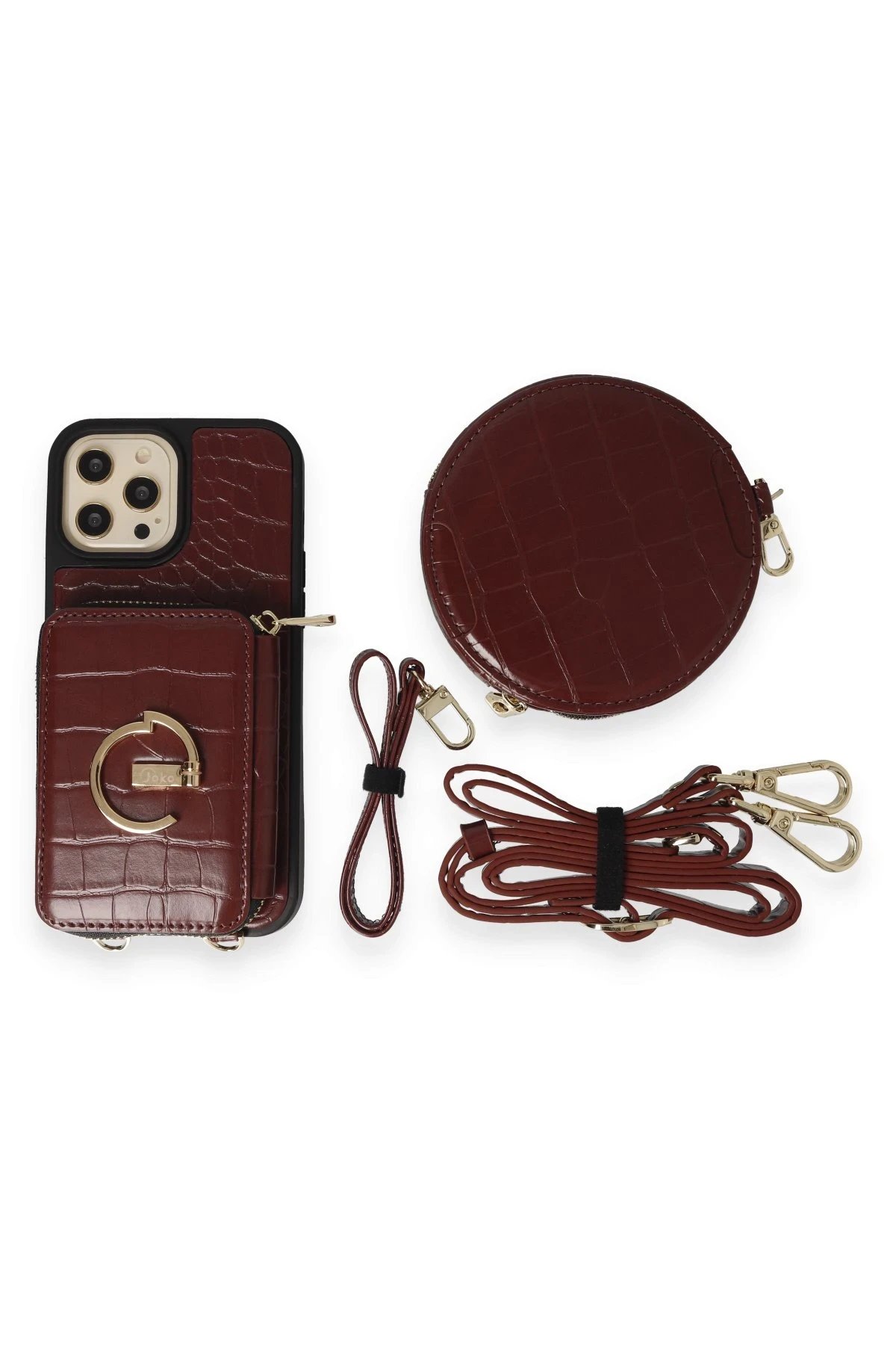 Joko iPhone 12 Pro Max Kılıf Ermes Kapak - Bordo