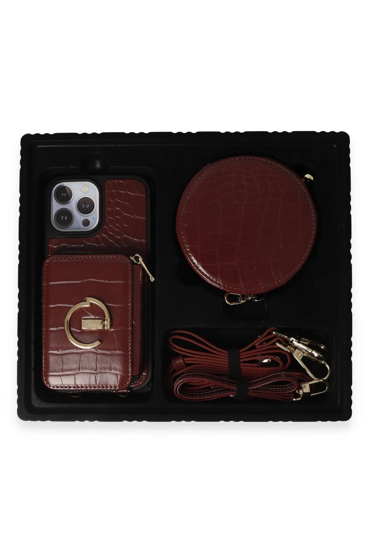 Joko iPhone 13 Pro Max Kılıf Ermes Kapak - Bordo