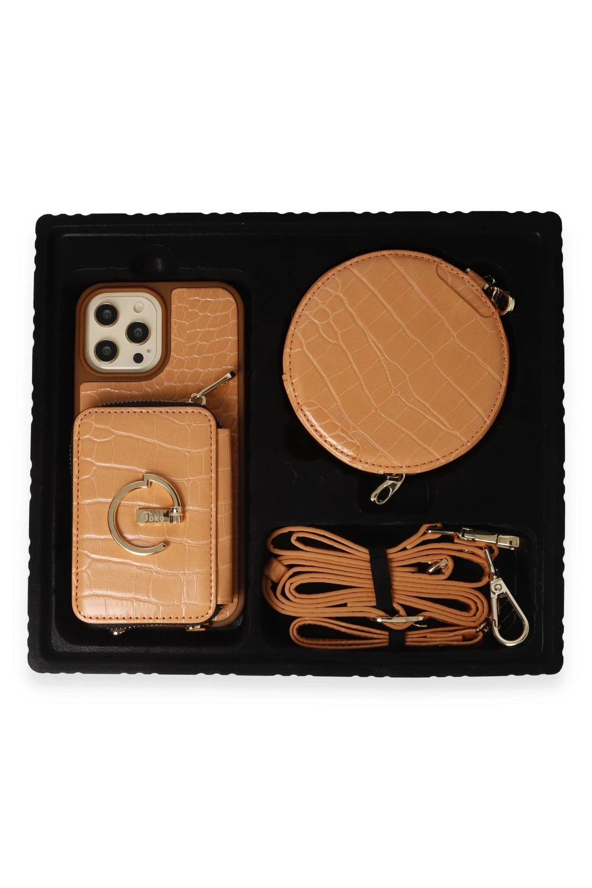 Joko iPhone 14 Pro Max Kılıf Ermes Kapak - Açık Turuncu