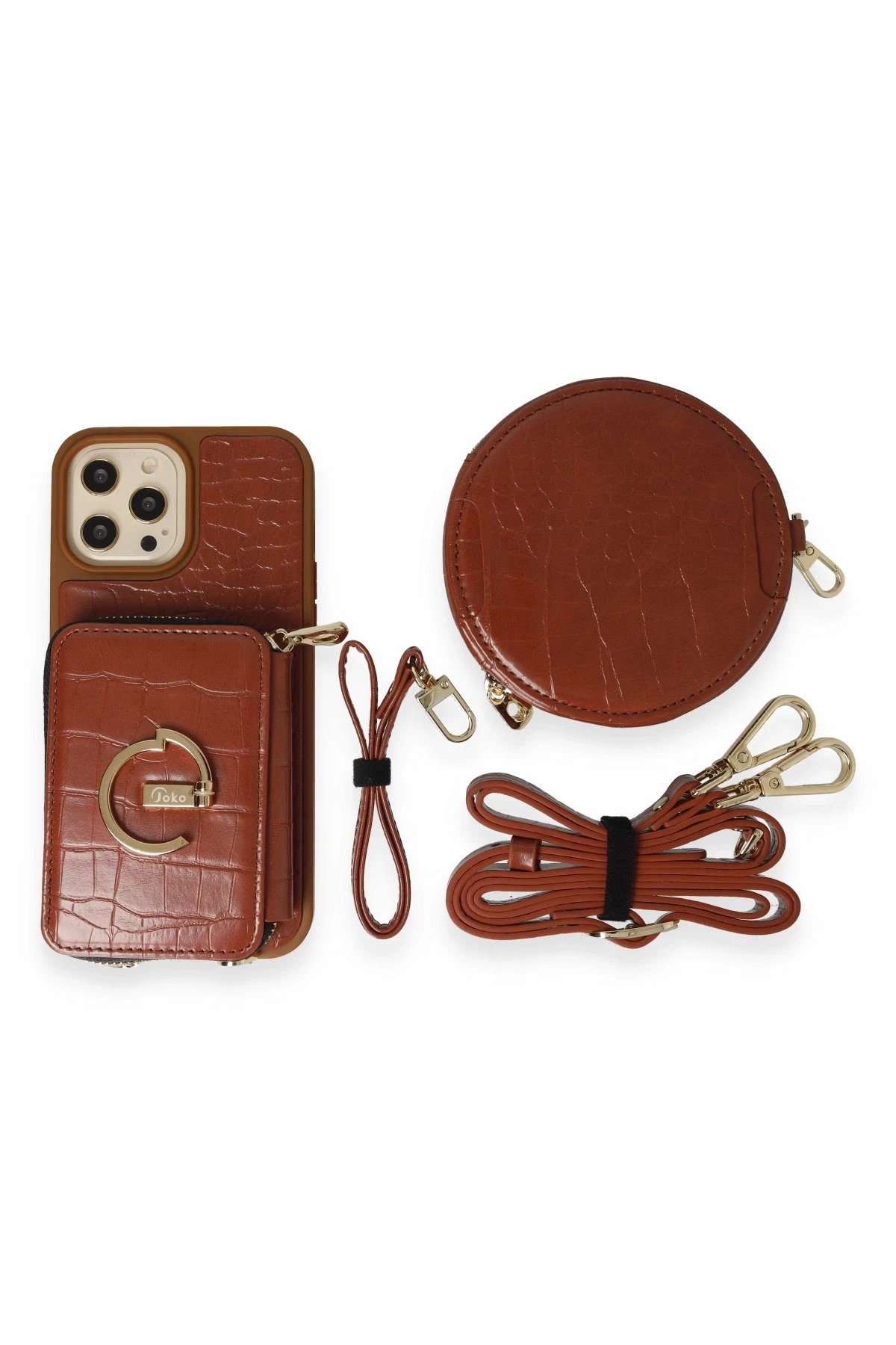 Joko iPhone 14 Pro Max Kılıf Ermes Kapak - Kahverengi