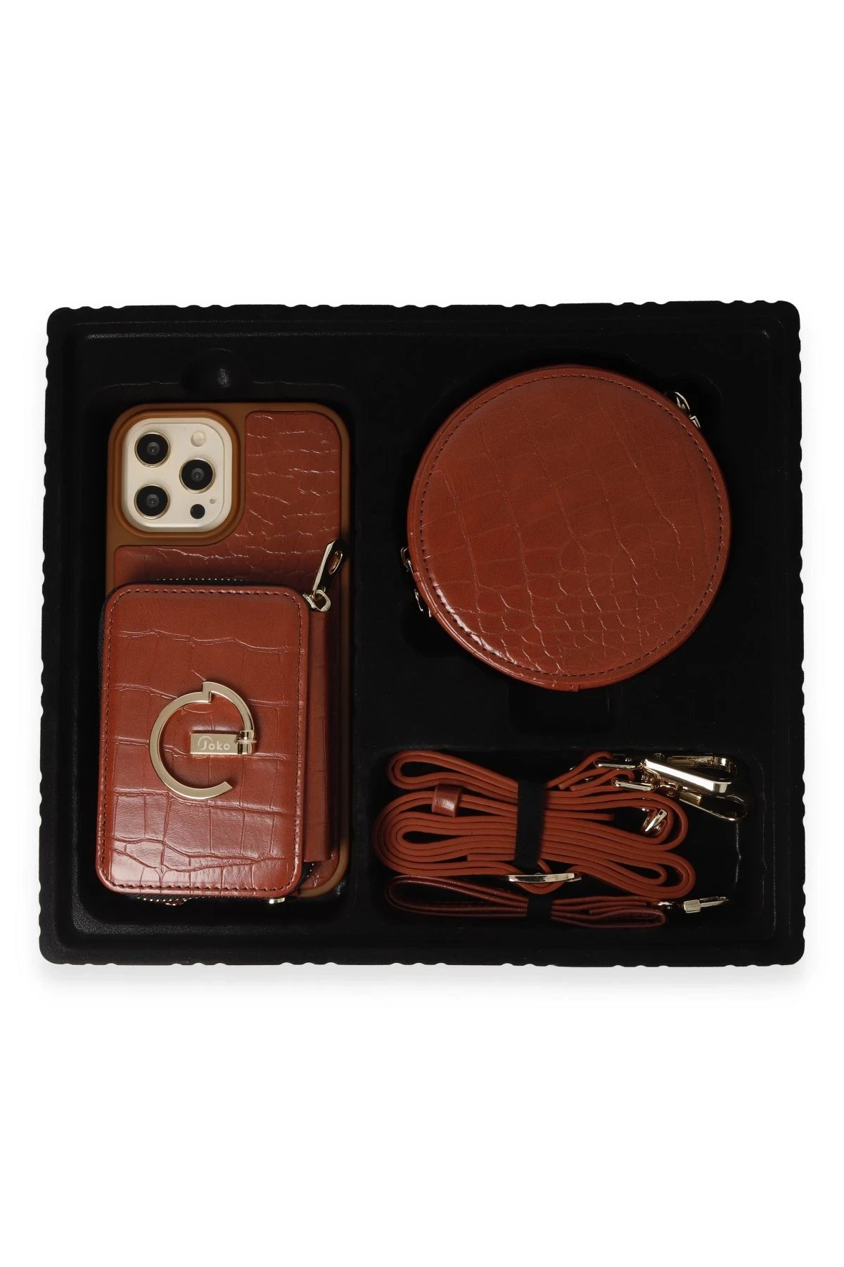 Joko iPhone 14 Pro Max Kılıf Ermes Kapak - Kahverengi