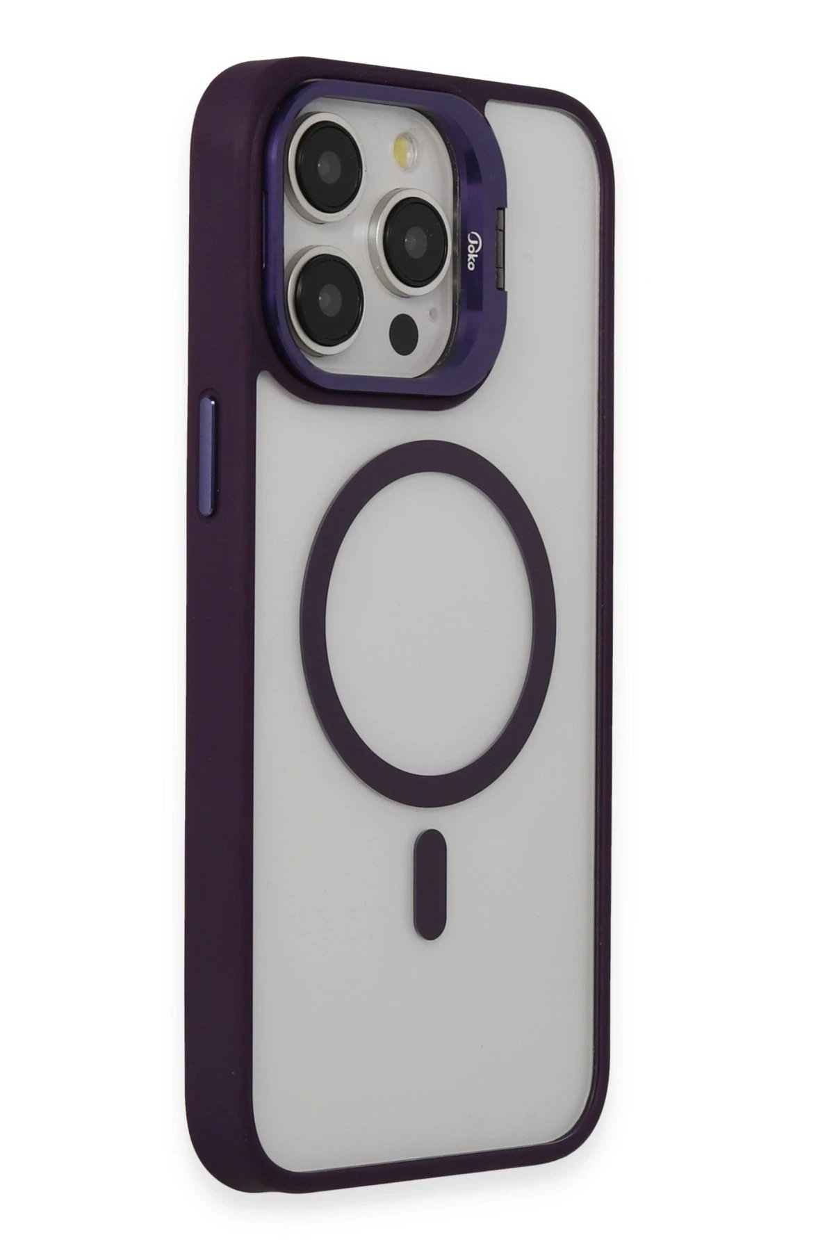 Joko iPhone 14 Pro Kılıf Roblox Lens Magsafe Standlı Kapak - Derin Mor