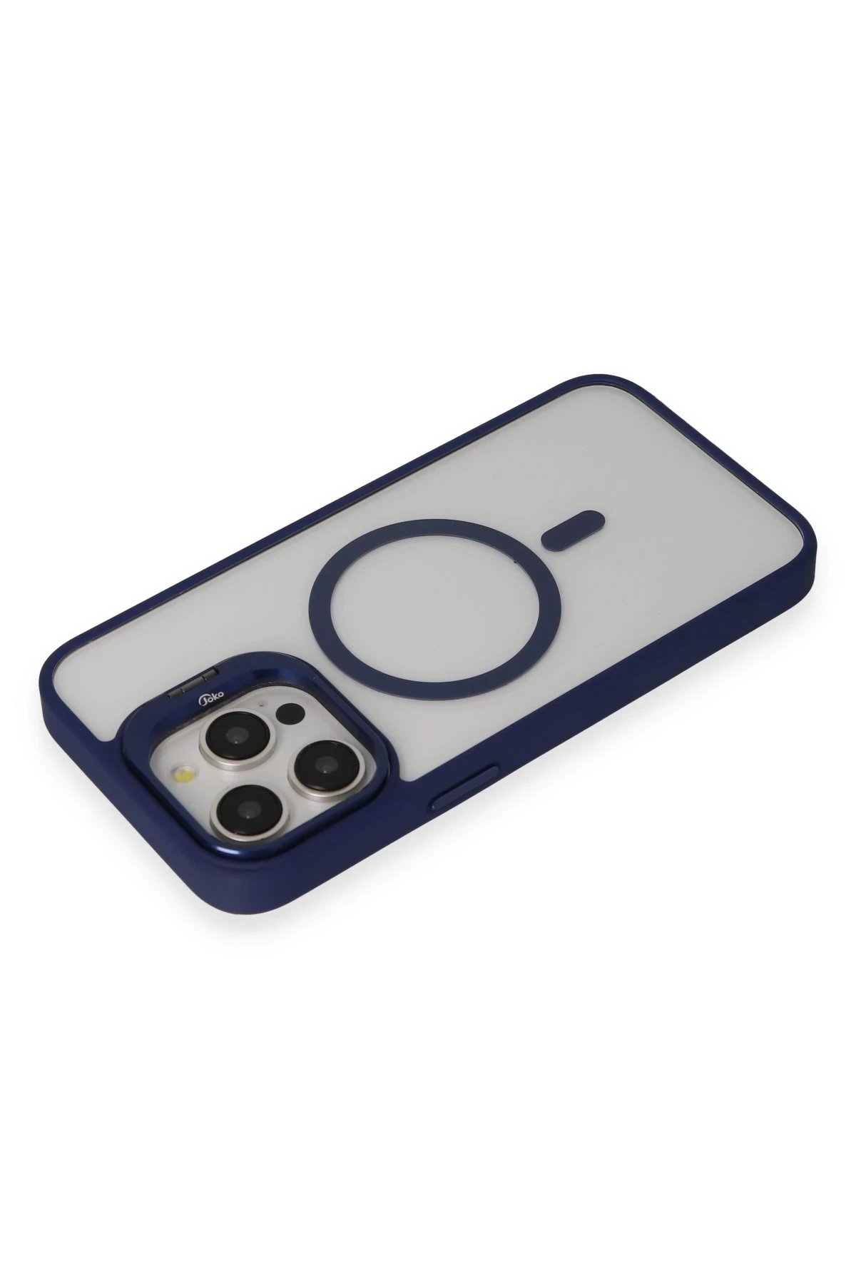 Joko iPhone 15 Pro Max Kılıf Roblox Lens Magsafe Standlı Kapak - Lacivert