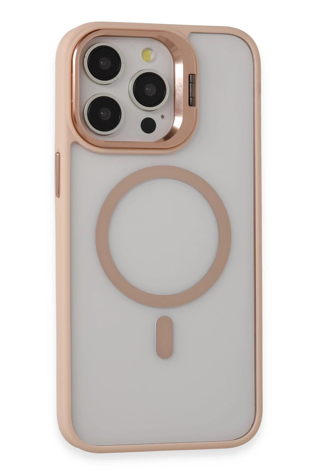 Joko iPhone 15 Pro Max Kılıf Roblox Lens Magsafe Standlı Kapak - Pudra