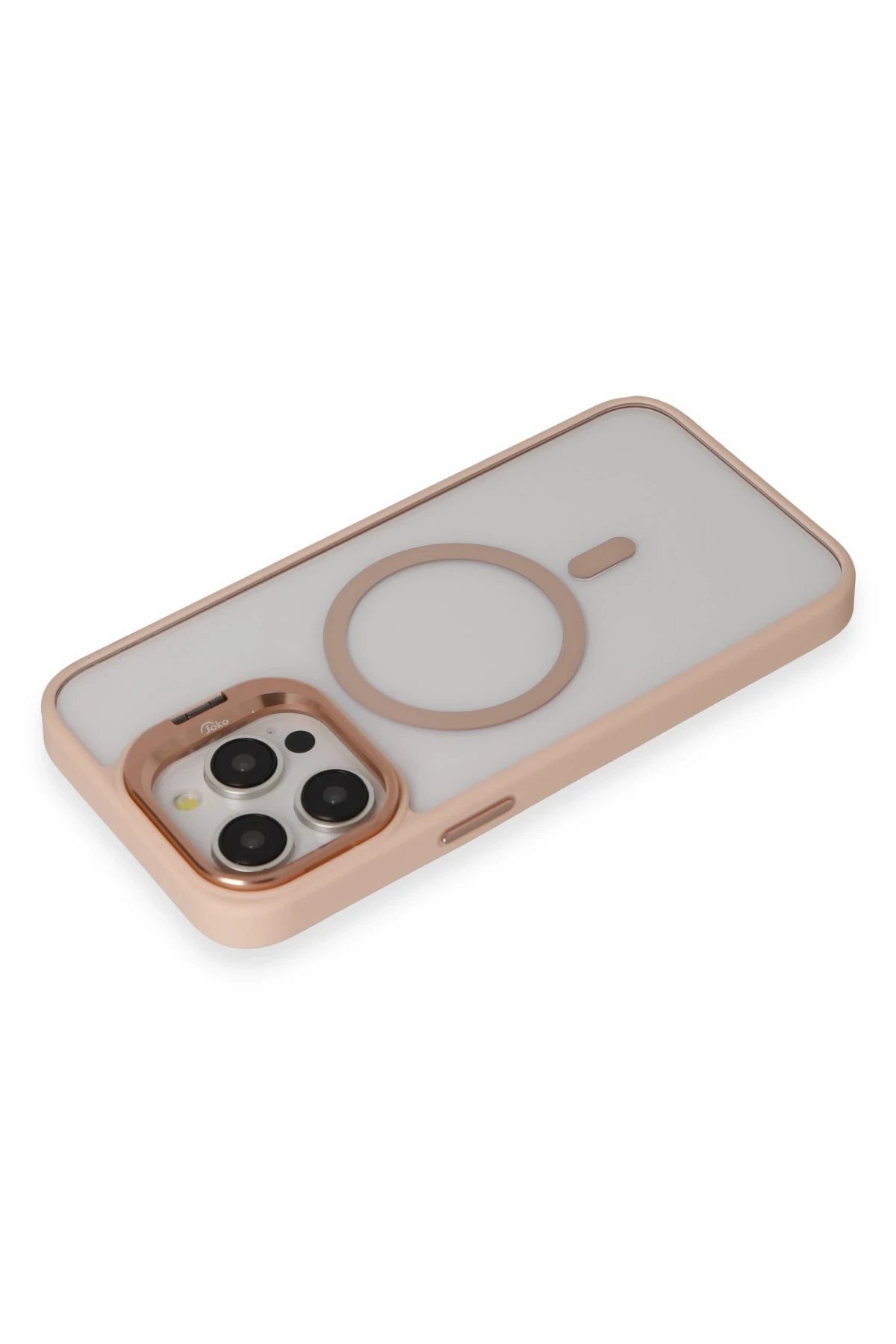 Joko iPhone 15 Pro Max Kılıf Roblox Lens Magsafe Standlı Kapak - Pudra