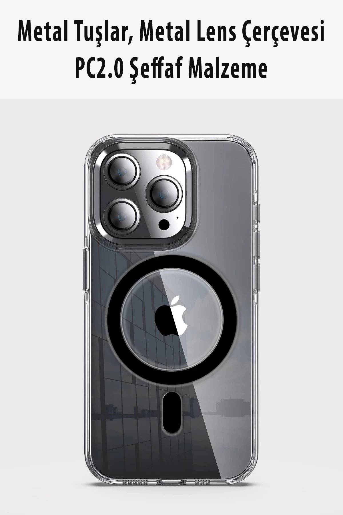 Joko iPhone 15 Pro Max Kılıf Crystal Magsafe Kapak - Şeffaf