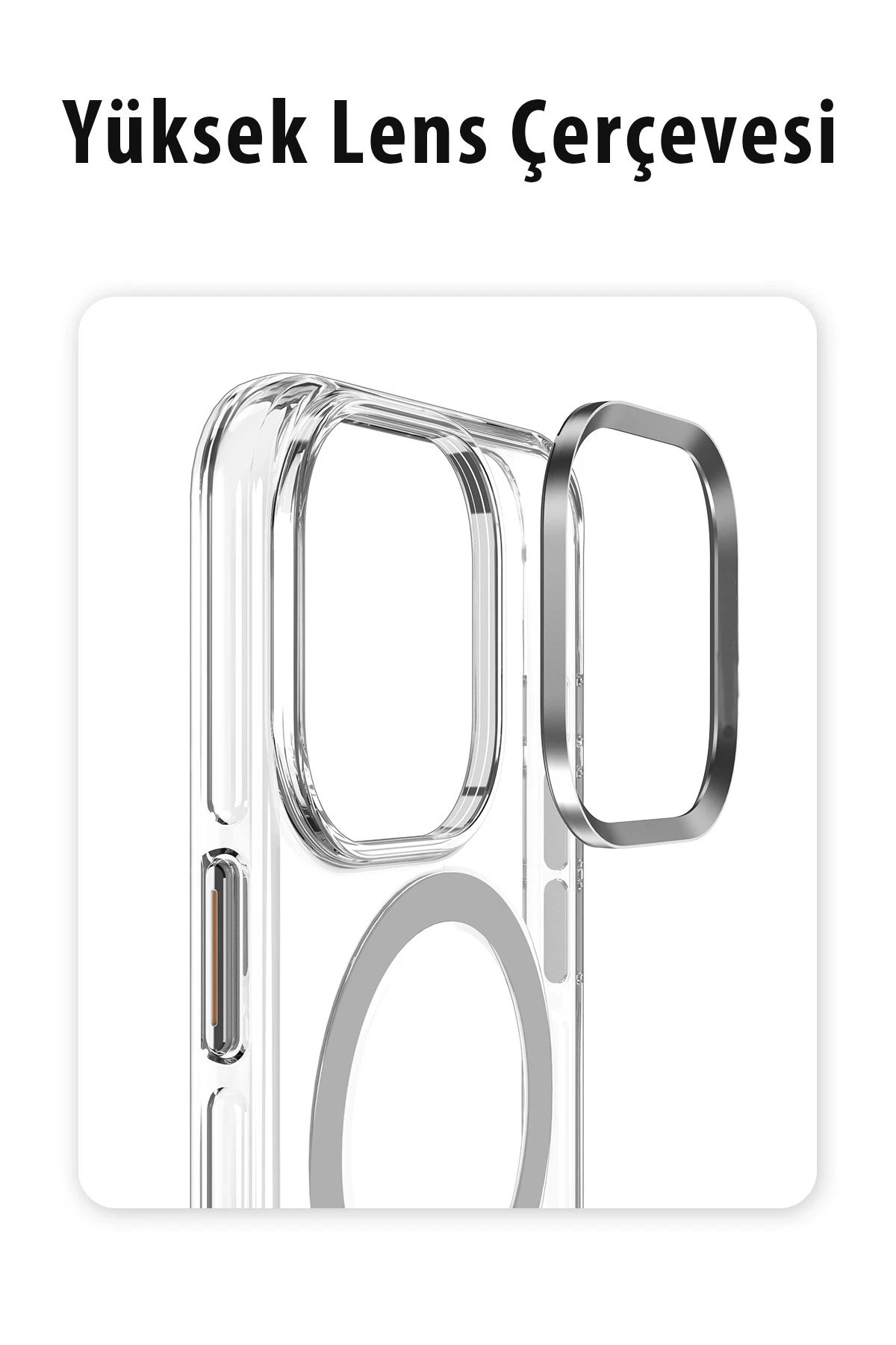 Joko iPhone 15 Pro Max Kılıf Crystal Magsafe Kapak - Şeffaf