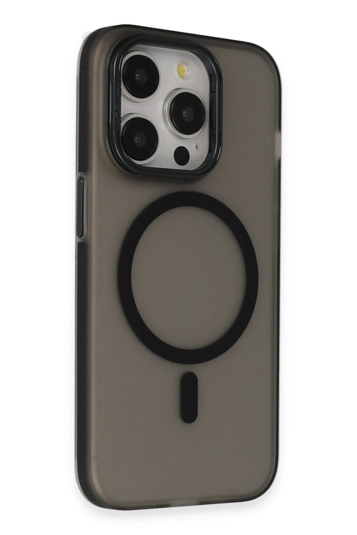 Joko iPhone 15 Pro Frost Standlı Magsafe Kapak - Siyah