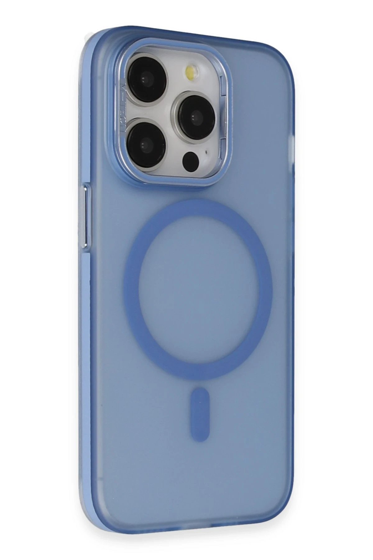 Joko iPhone 15 Pro Frost Standlı Magsafe Kapak - Sierra Blue