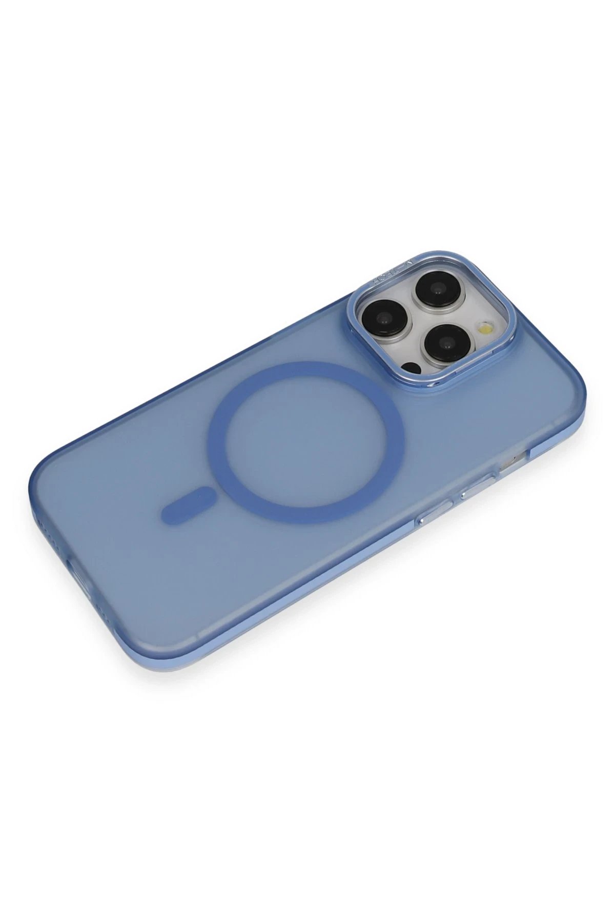 Joko iPhone 15 Pro Frost Standlı Magsafe Kapak - Sierra Blue