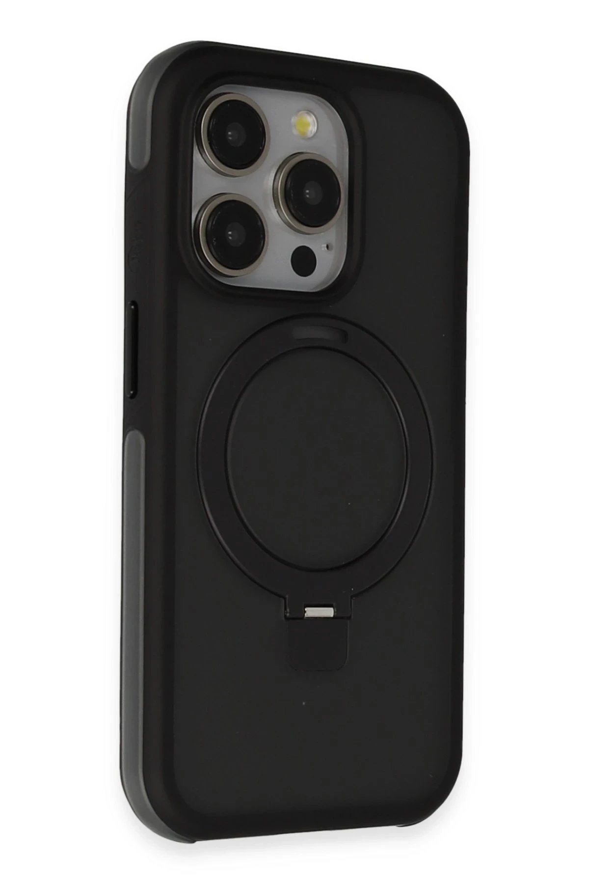 Joko iPhone 15 Pro Max Zorda Airbag Magsafe Standlı Kapak - Siyah