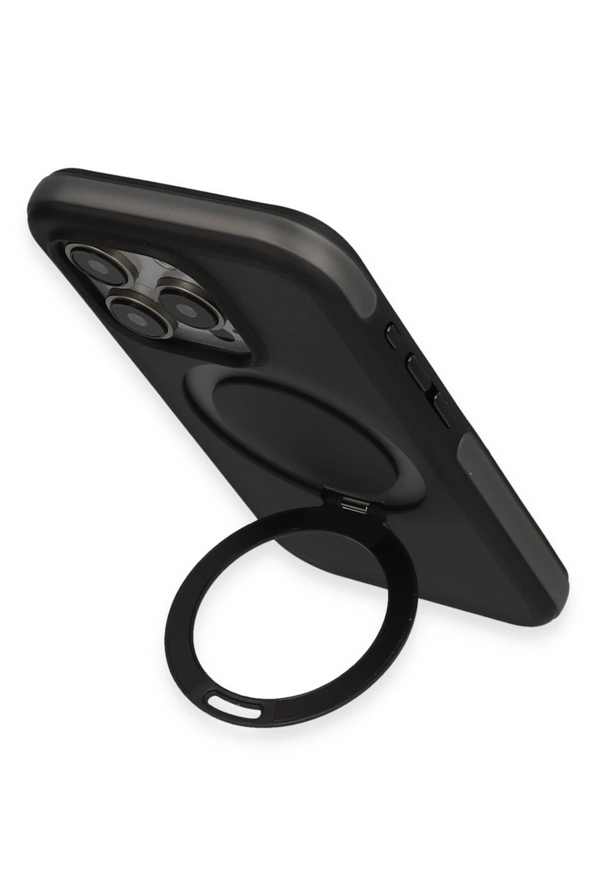 Joko iPhone 15 Pro Max Zorda Airbag Magsafe Standlı Kapak - Siyah