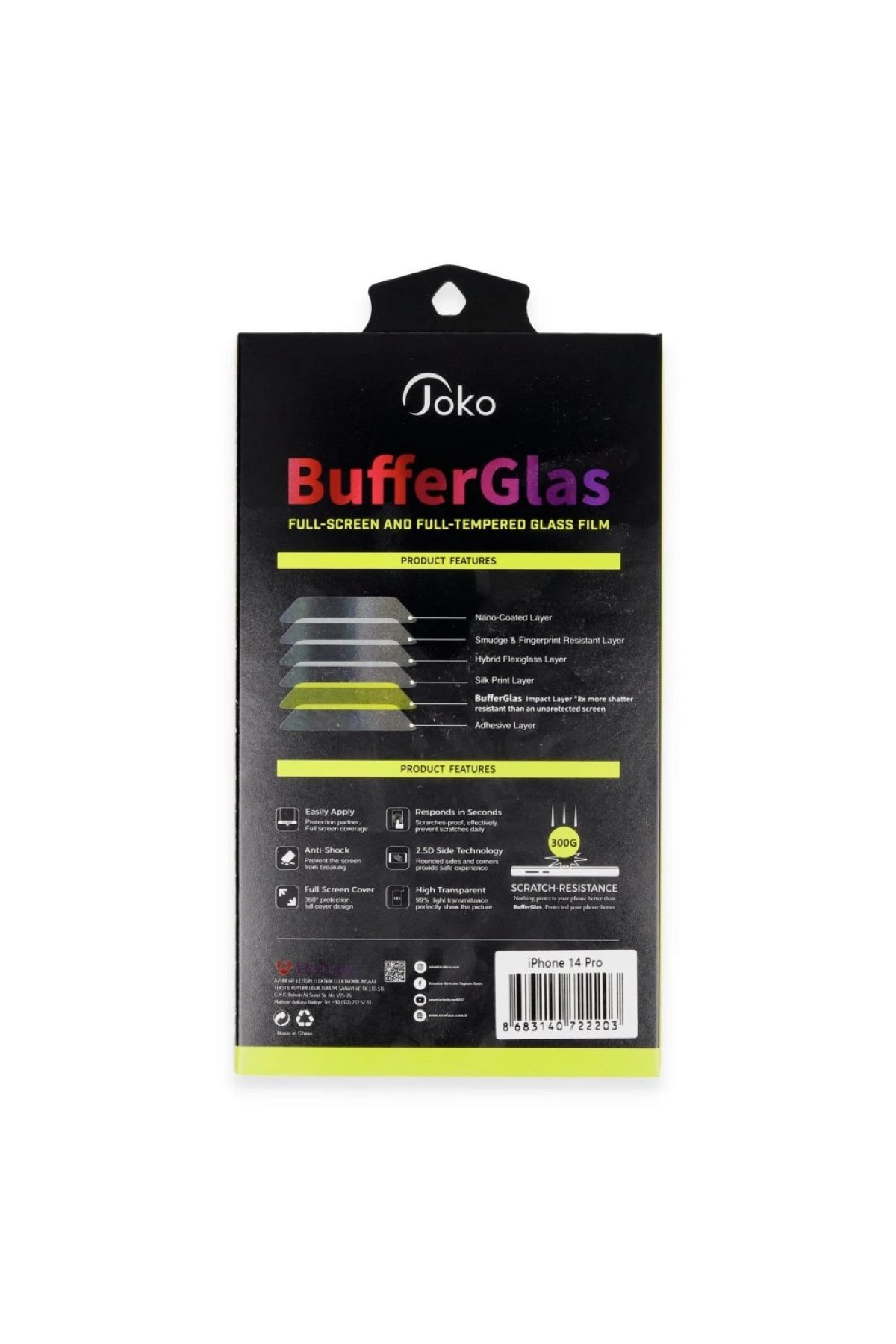 Joko iPhone 16 Pro Max Buffer Cam Ekran Koruyucu - Siyah