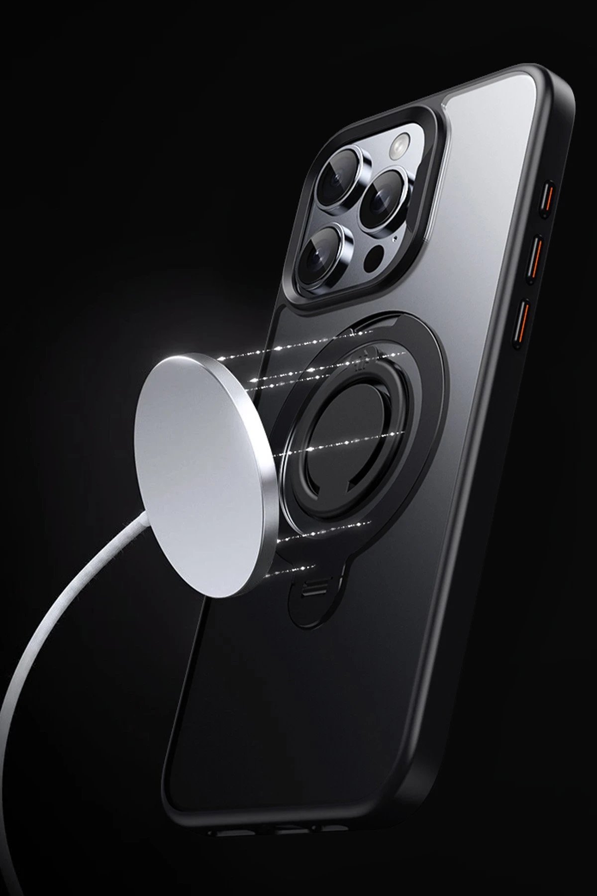 Joko iPhone 16 Pro Avatar 360 Dönen Magsafe Kapak - Titan Gri