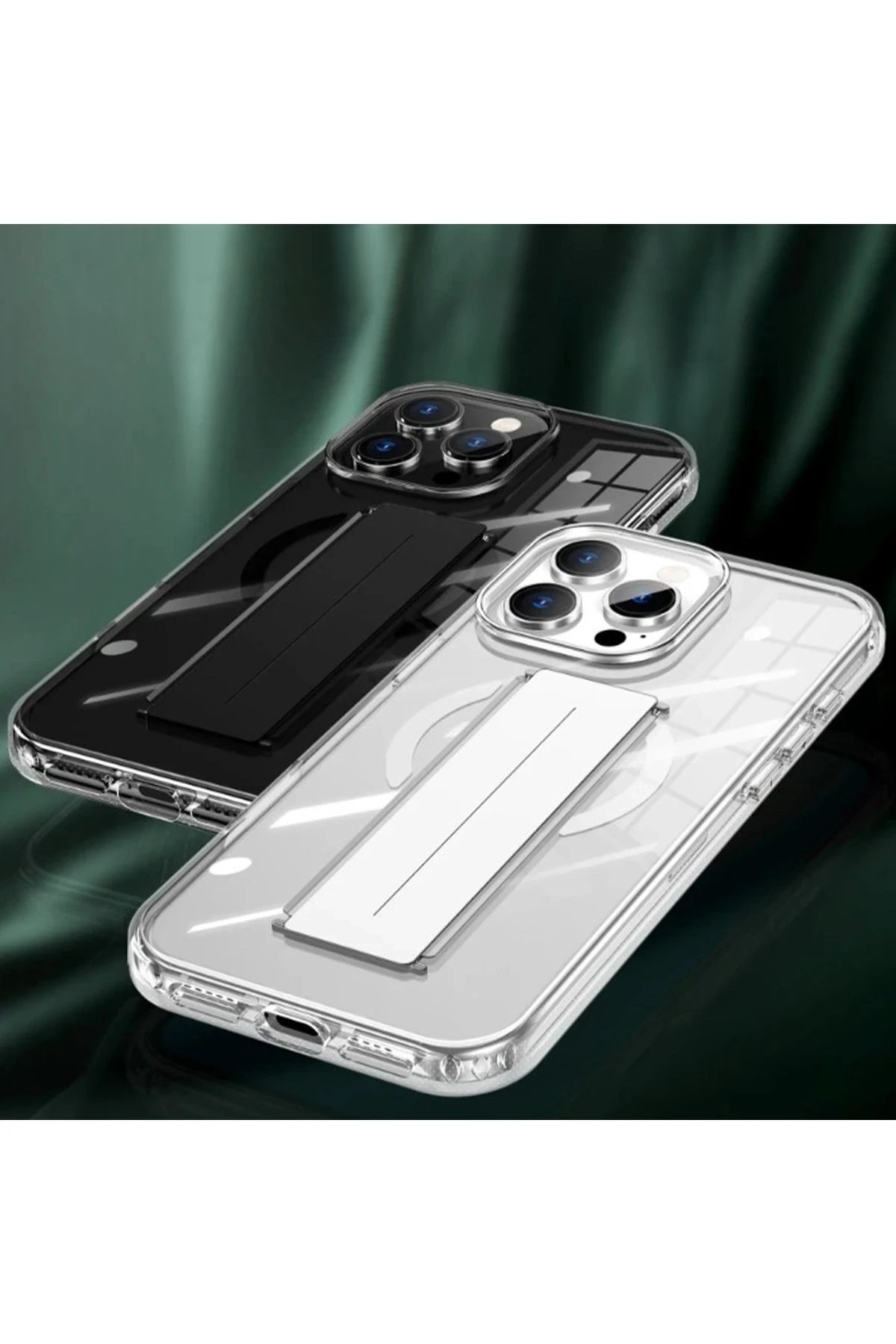 Joko iPhone 15 Kılıf Alfa Magsafe Standlı Kapak - Şeffaf