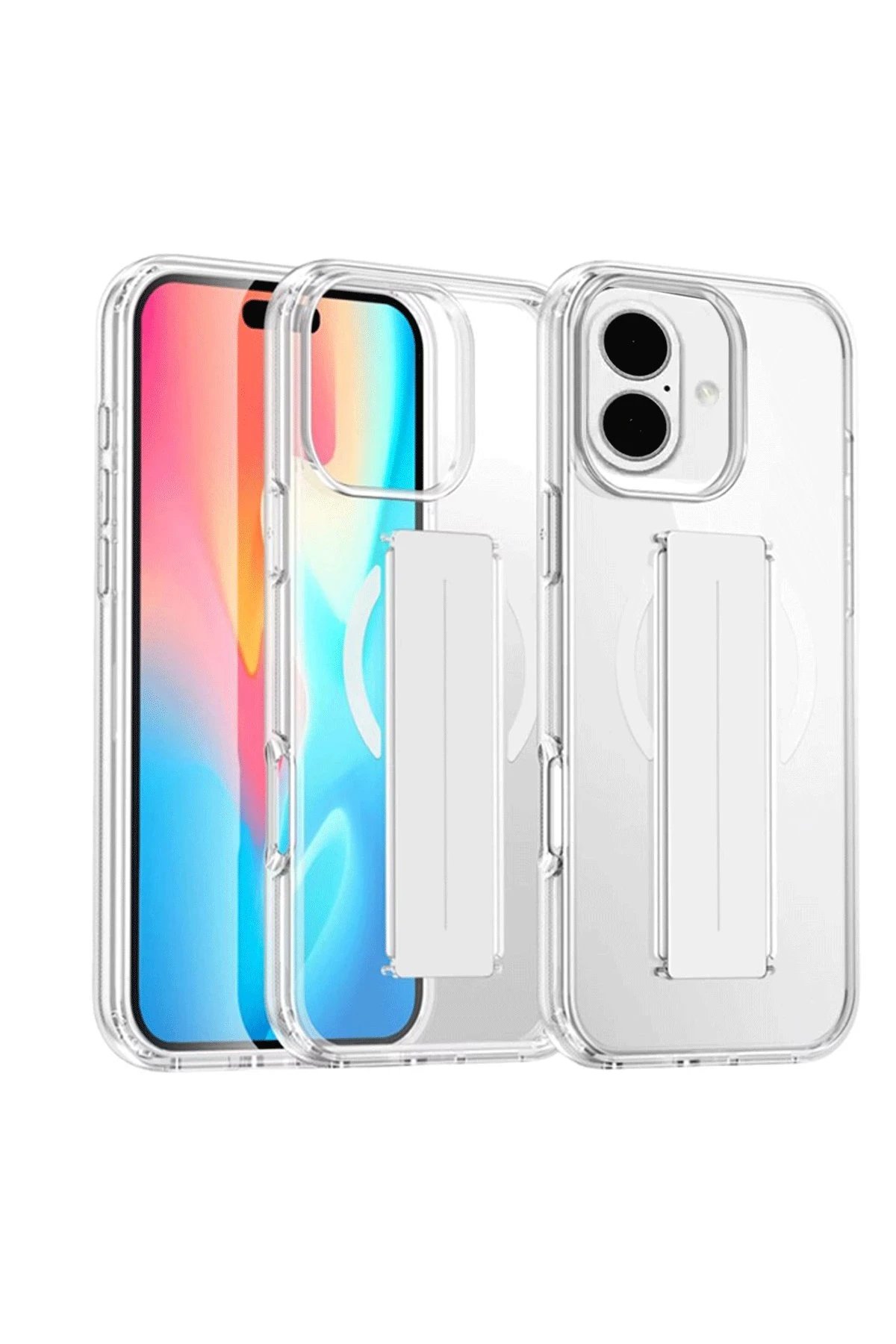 Joko iPhone 16 Kılıf Alfa Magsafe Standlı Kapak - Şeffaf