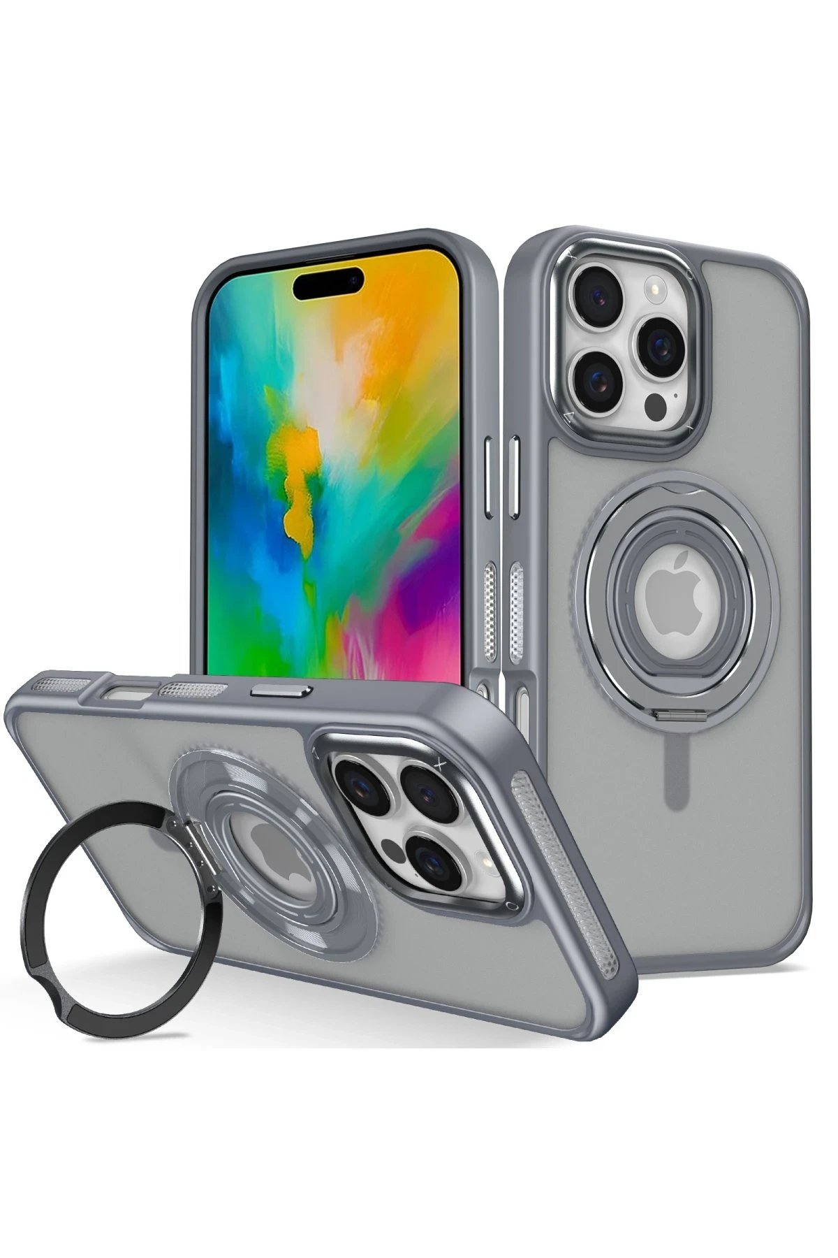 Joko iPhone 16 Pro Banza Magsafe Standlı Kapak - Titan Gri