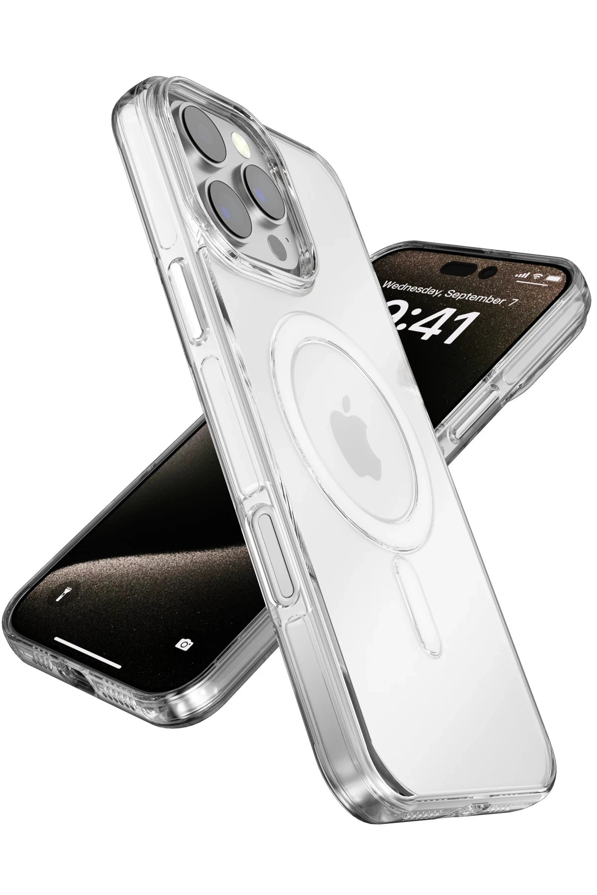 Joko iPhone 16 Pro Gleam PC Sert Magsafe Kılıf - Şeffaf-Siyah