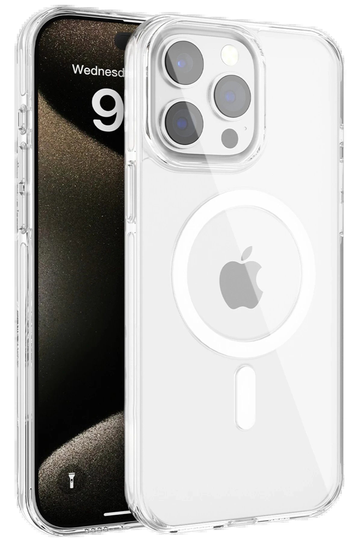 Joko iPhone 15 Pro Gleam PC Sert Magsafe Kılıf - Şeffaf