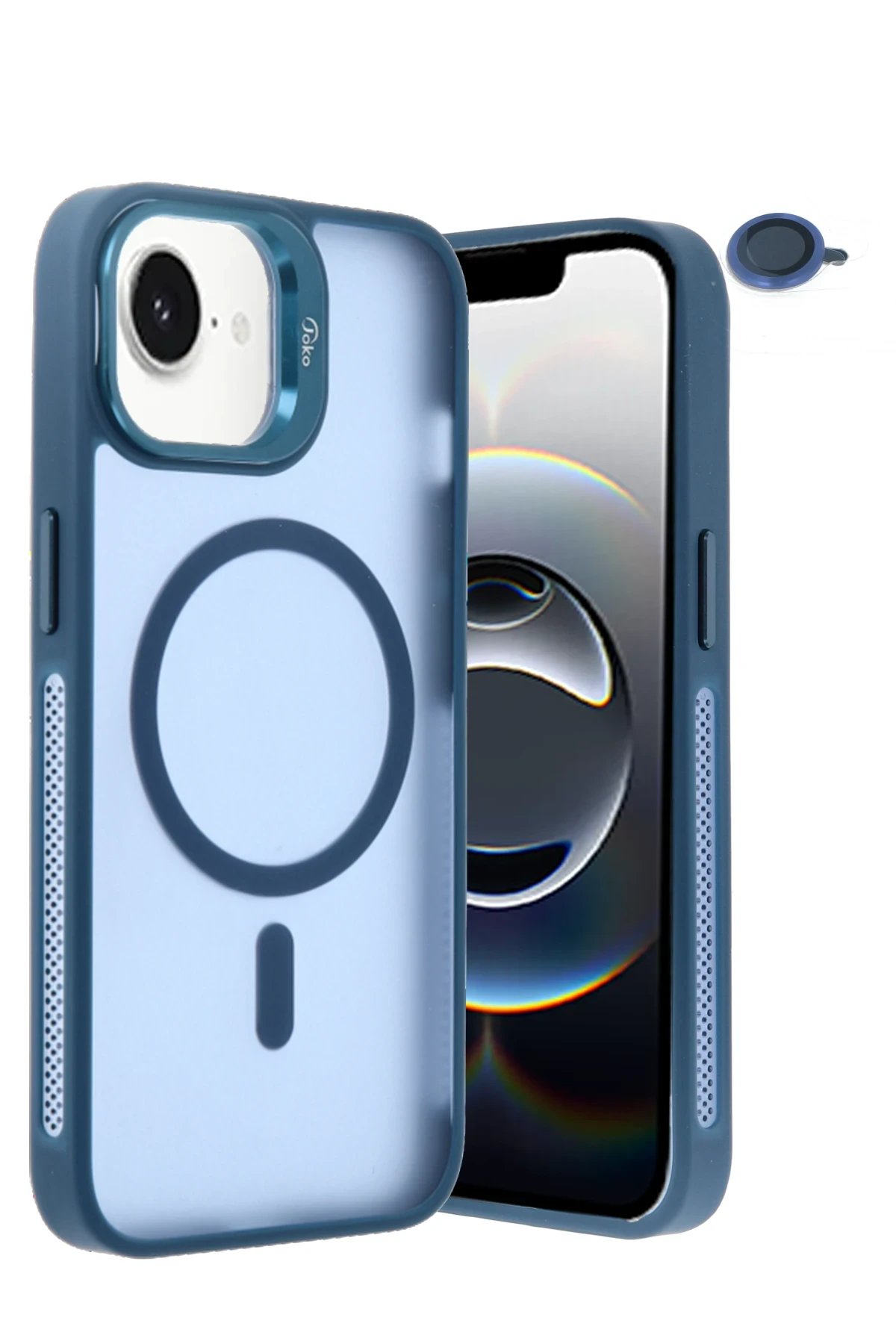 Joko iPhone 16E Flet Lens Magsafe Kapak - Lacivert