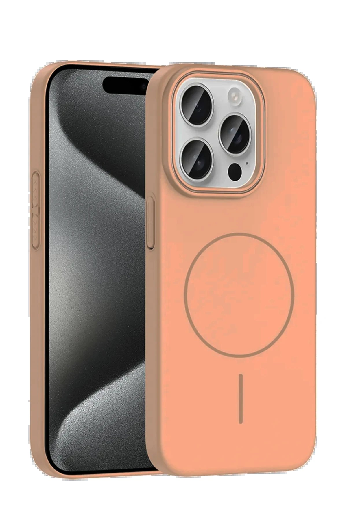 Joko iPhone 15 Pro Max Broş Magsafe Kapak - Çöl Titanyum