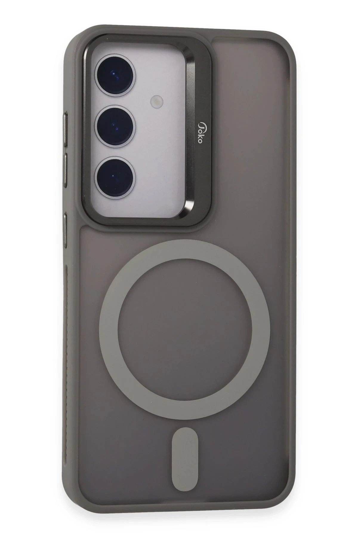 Joko Samsung Galaxy S24 Flet Lens Magsafe Kapak - Gri