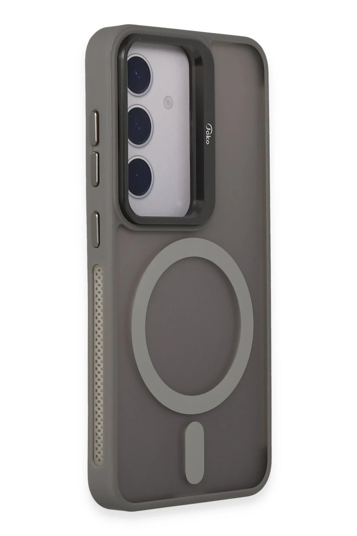 Joko Samsung Galaxy S24 Flet Lens Magsafe Kapak - Gri