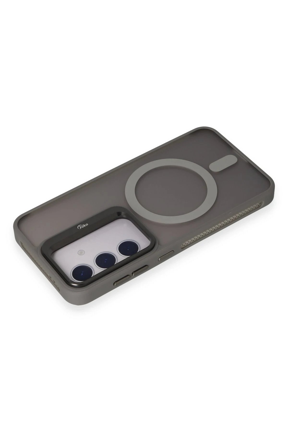 Joko Samsung Galaxy S24 Flet Lens Magsafe Kapak - Gri