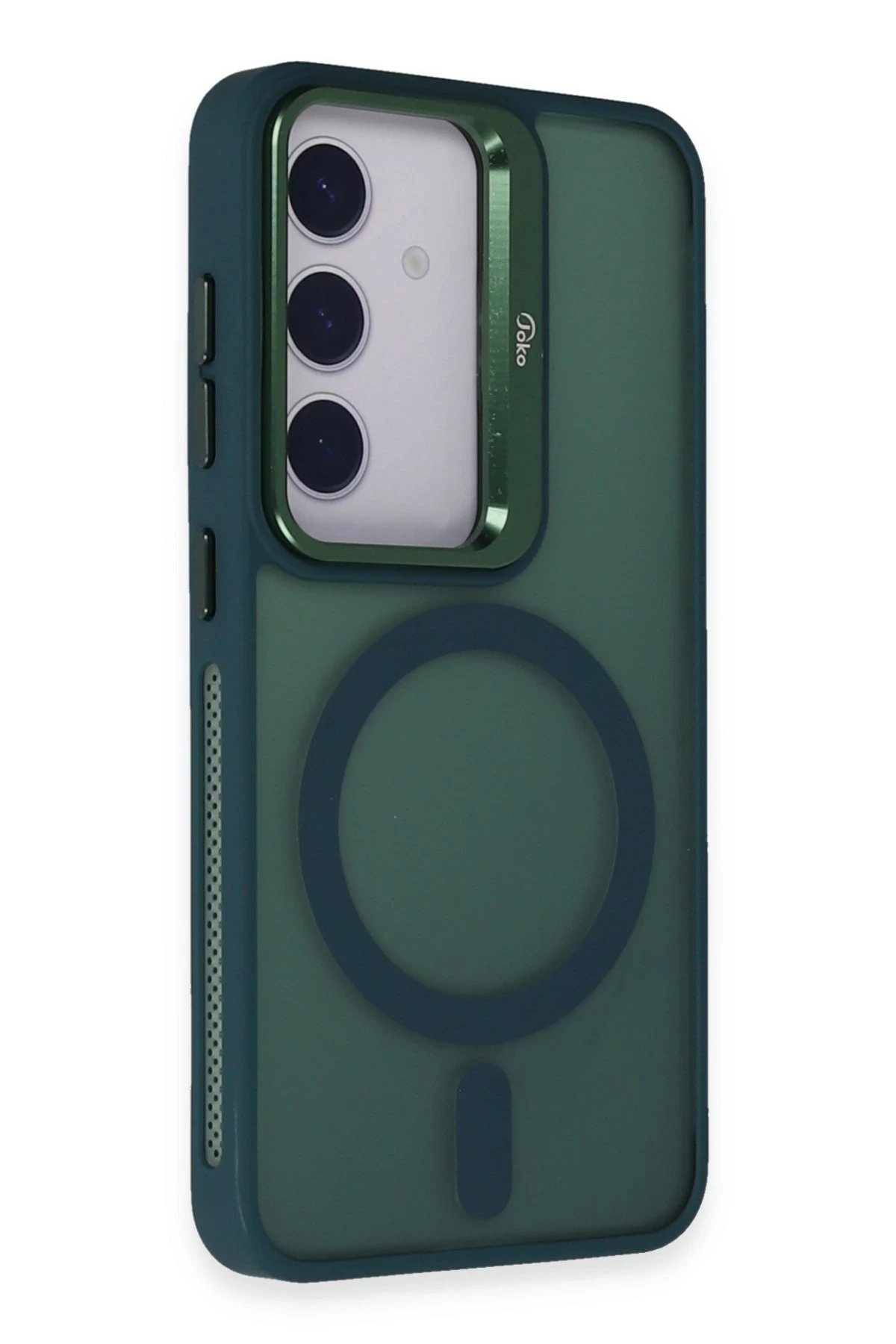 Joko Samsung Galaxy S24 Flet Lens Magsafe Kapak - Koyu Yeşil