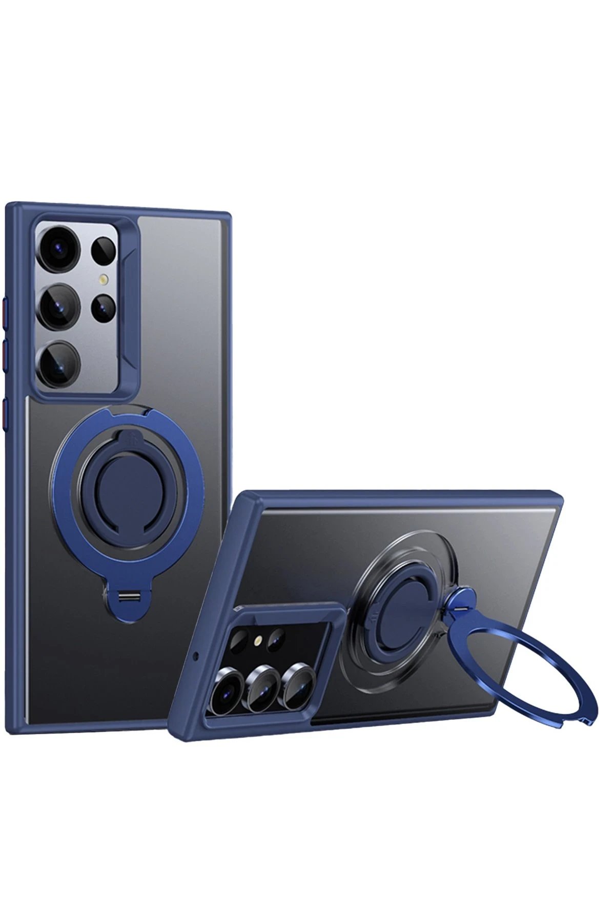 Joko Samsung Galaxy S23 Ultra Avatar 360 Dönen Magsafe Kapak - Lacivert