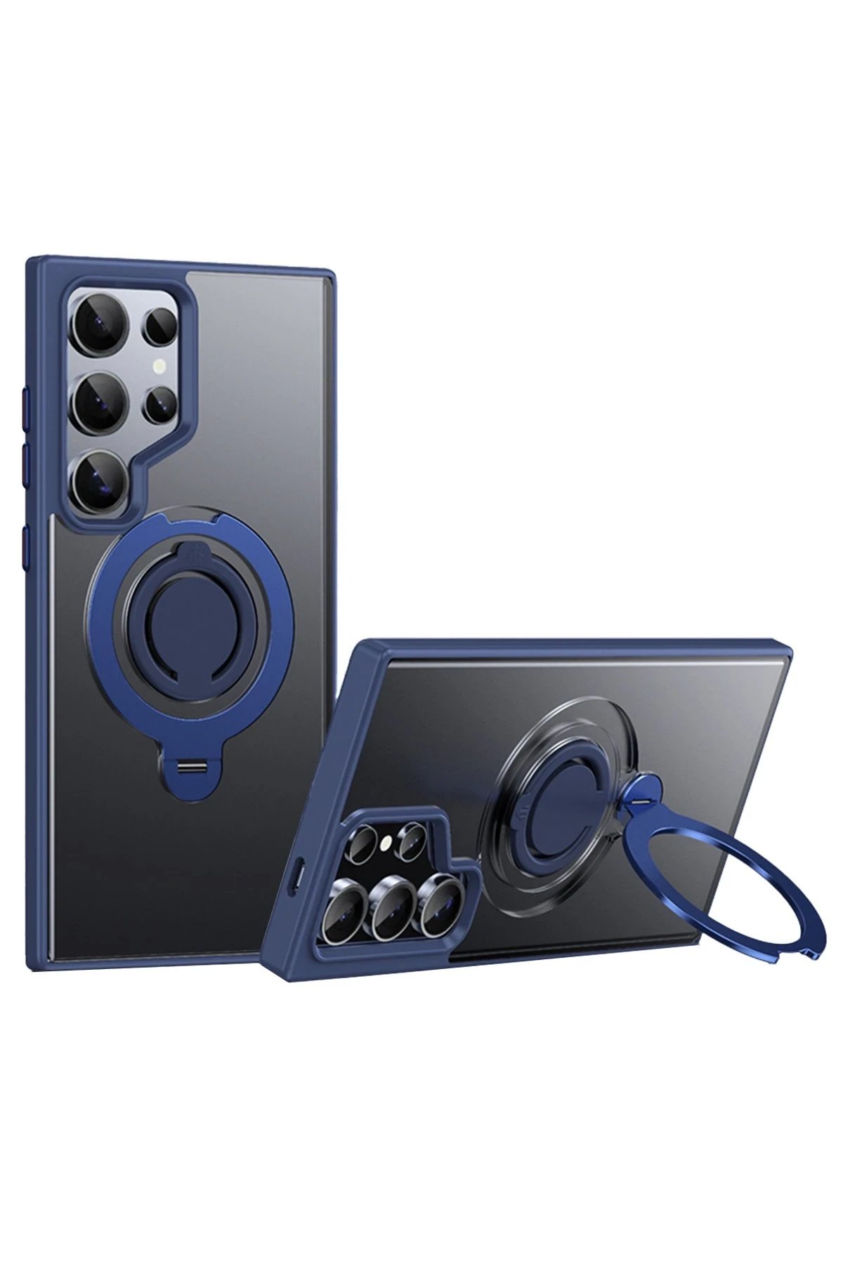 Joko Samsung Galaxy S24 Ultra Avatar 360 Dönen Magsafe Kapak - Lacivert