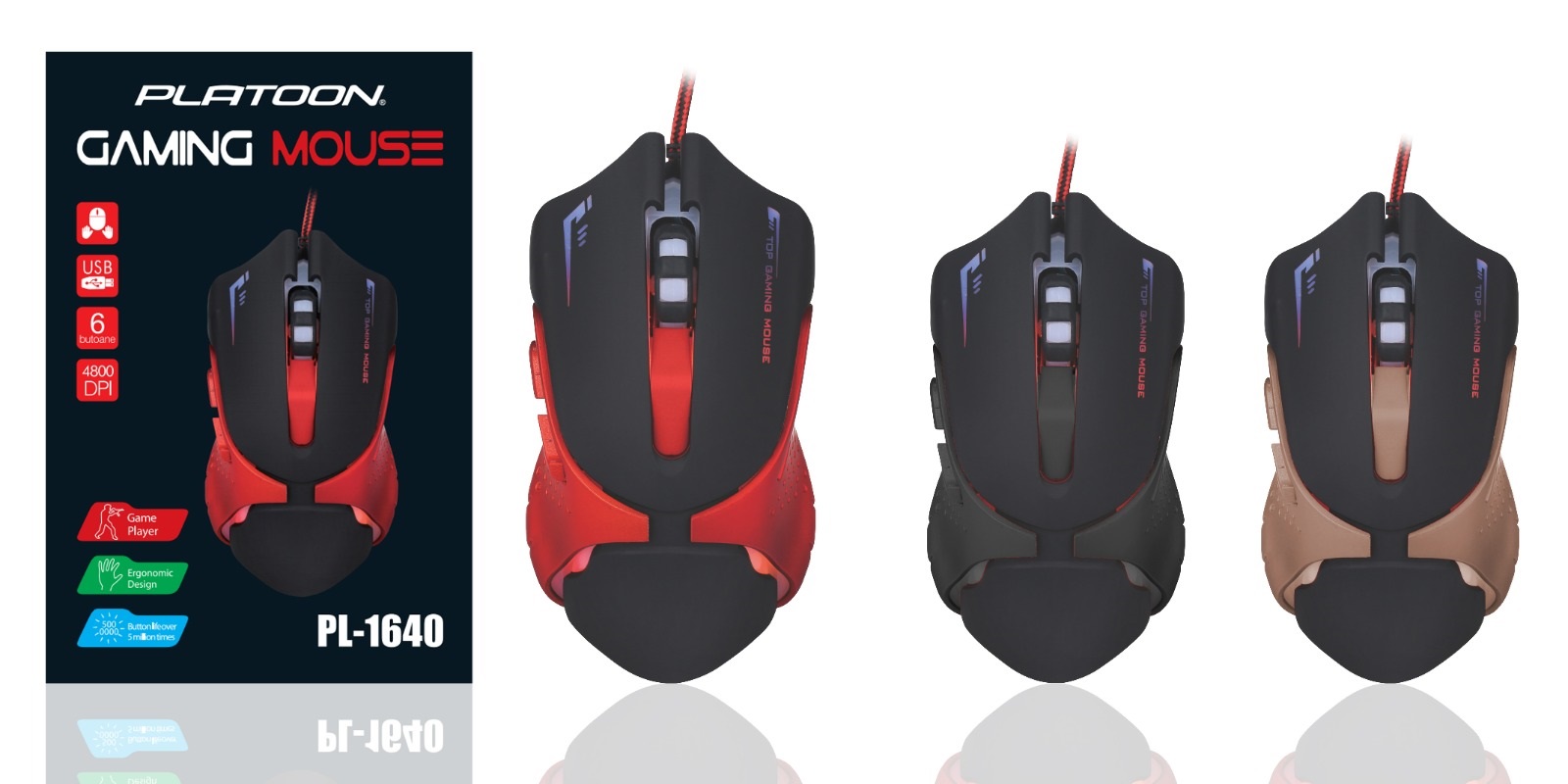 KABLOLU IŞIKLI OYUNCU MOUSE PL-1640