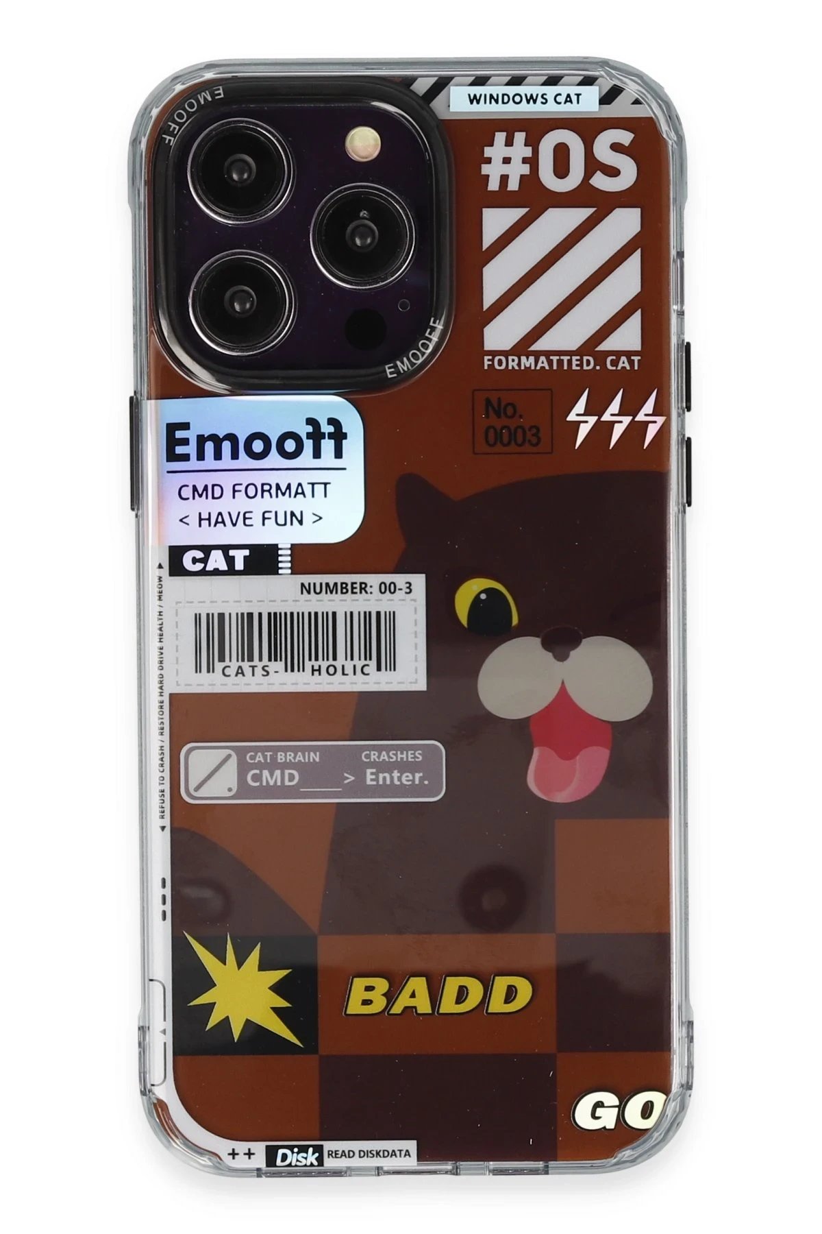 Keep Off iPhone 14 Pro Kılıf Cat Desenli Kapak - Cat - 1