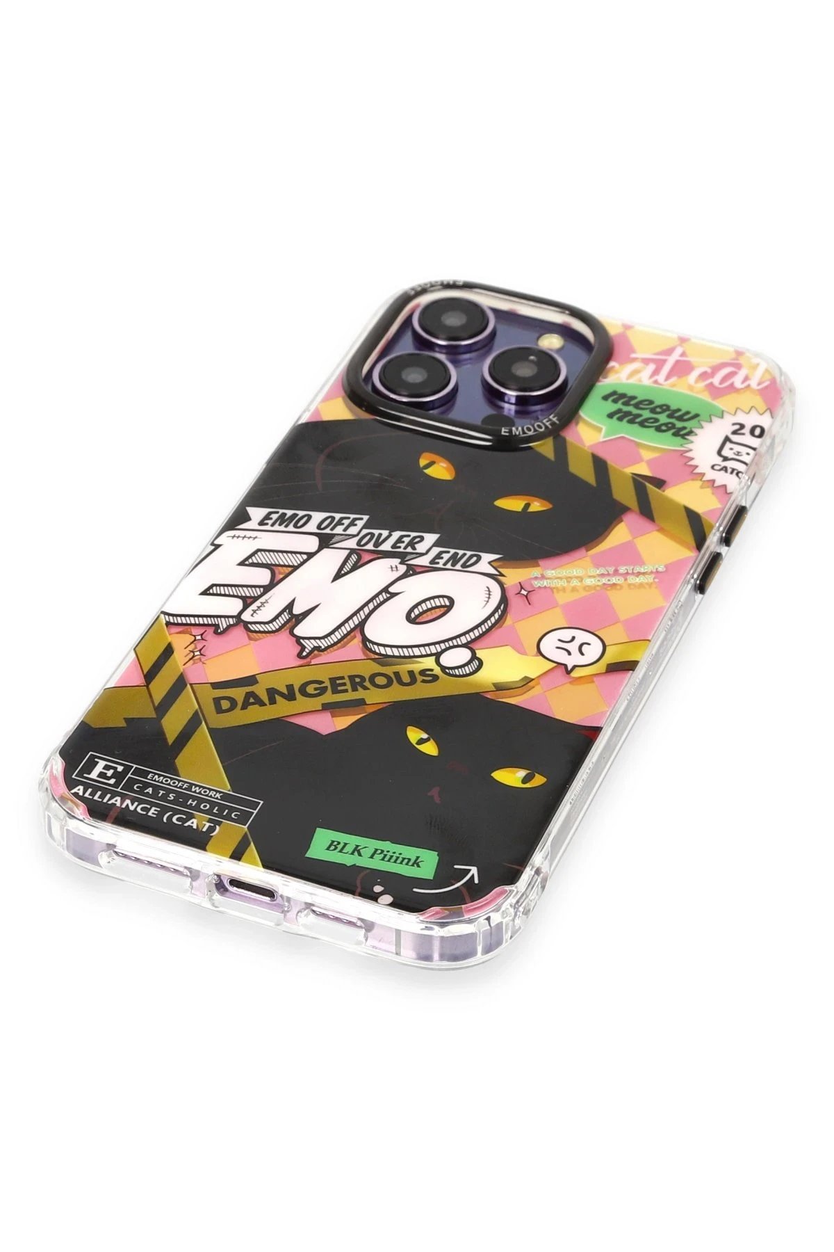 Keep Off iPhone 14 Pro Kılıf Cat Desenli Kapak - Cat - 2