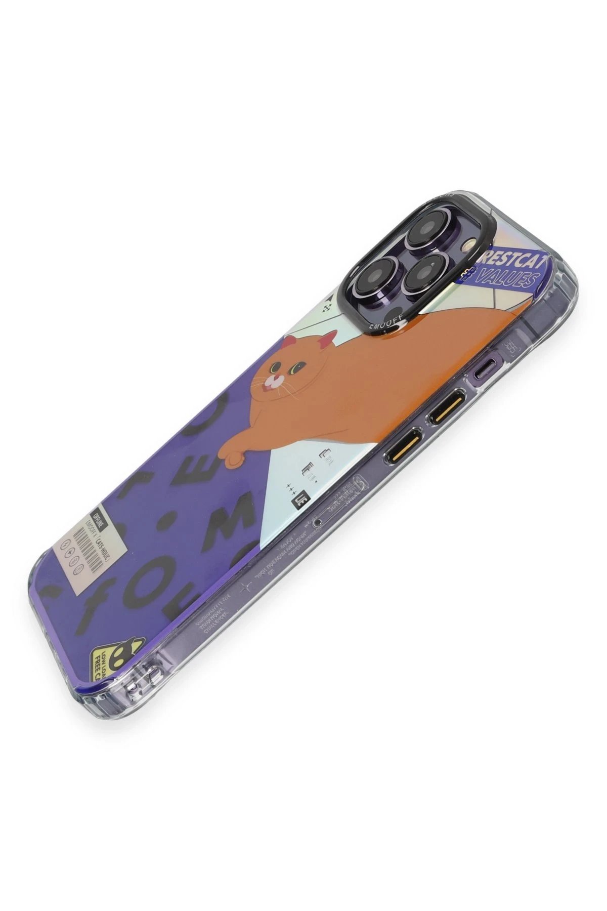 Keep Off iPhone 14 Pro Kılıf Cat Desenli Kapak - Cat - 4