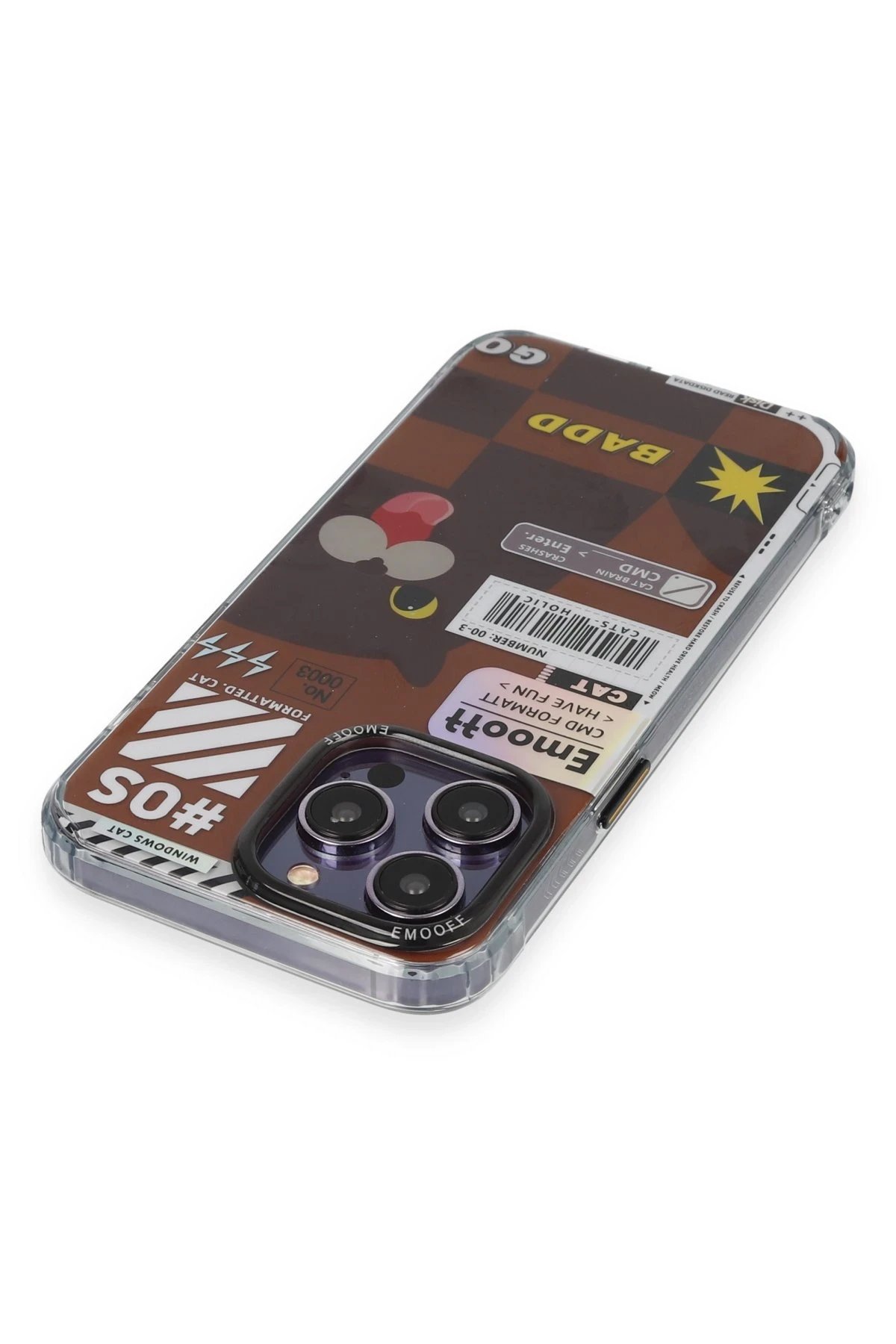 Keep Off iPhone 14 Pro Max Kılıf Cat Desenli Kapak - Cat - 1