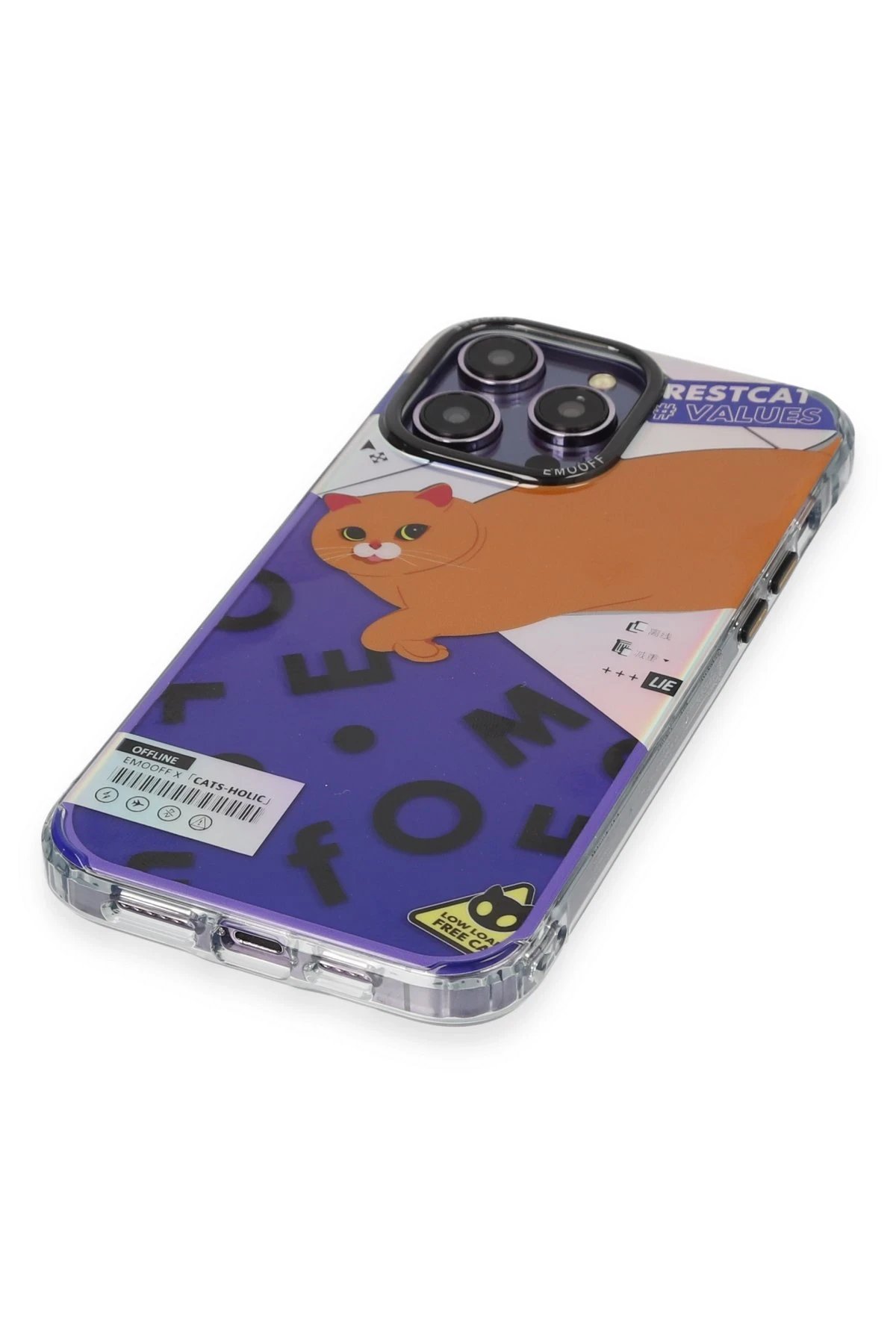 Keep Off iPhone 14 Pro Max Kılıf Cat Desenli Kapak - Cat - 4