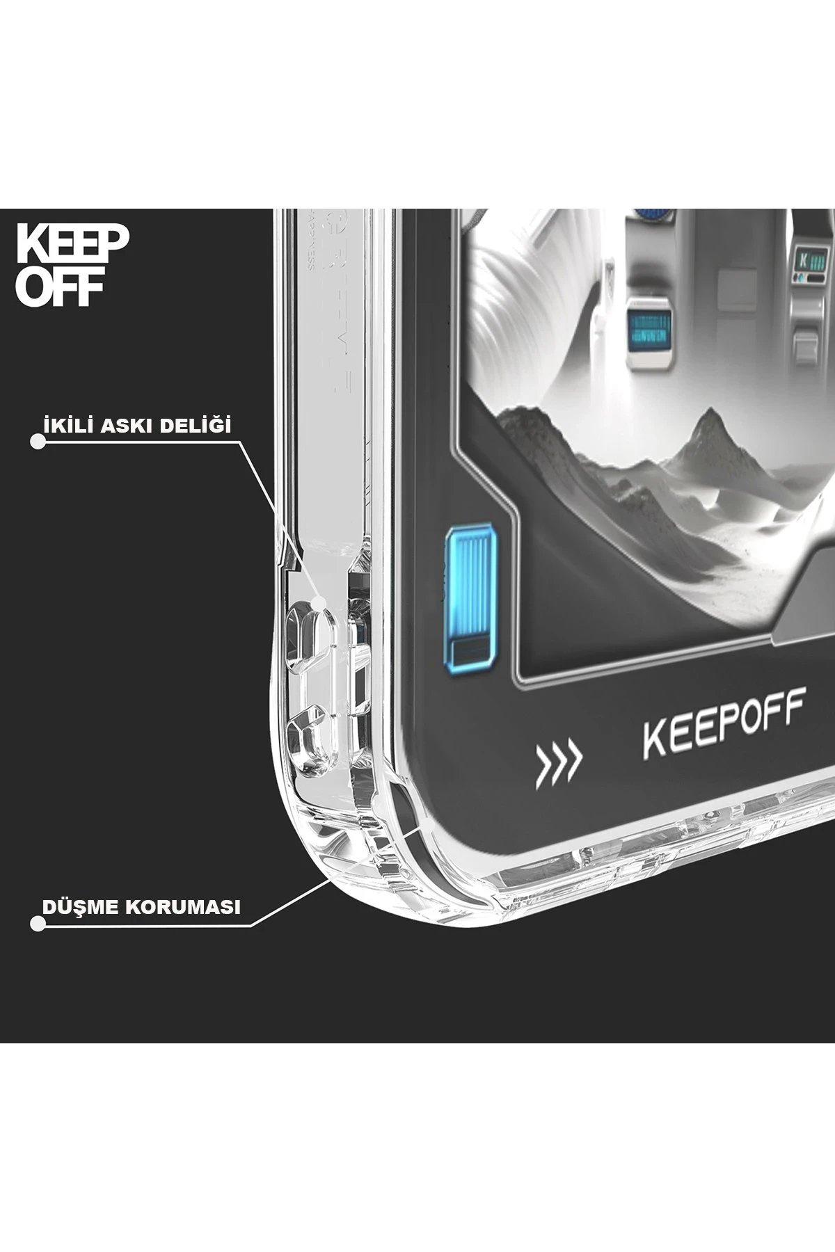Keep Off iPhone 15 Pro Aerospace Magsafe Kapak - Satellite