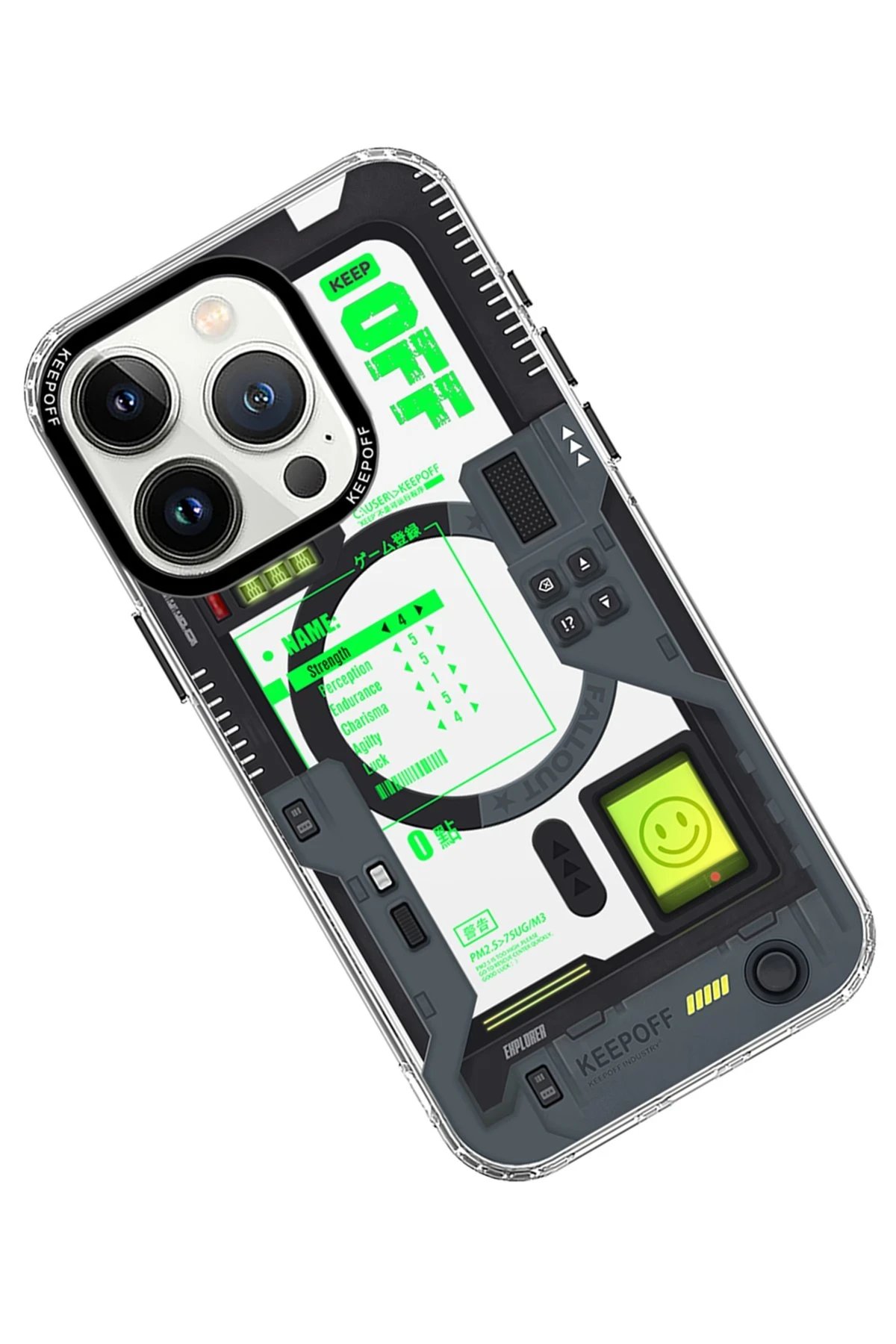 Keep Off iPhone 15 Pro Max Future Armor Magsafe Kapak - Radiation