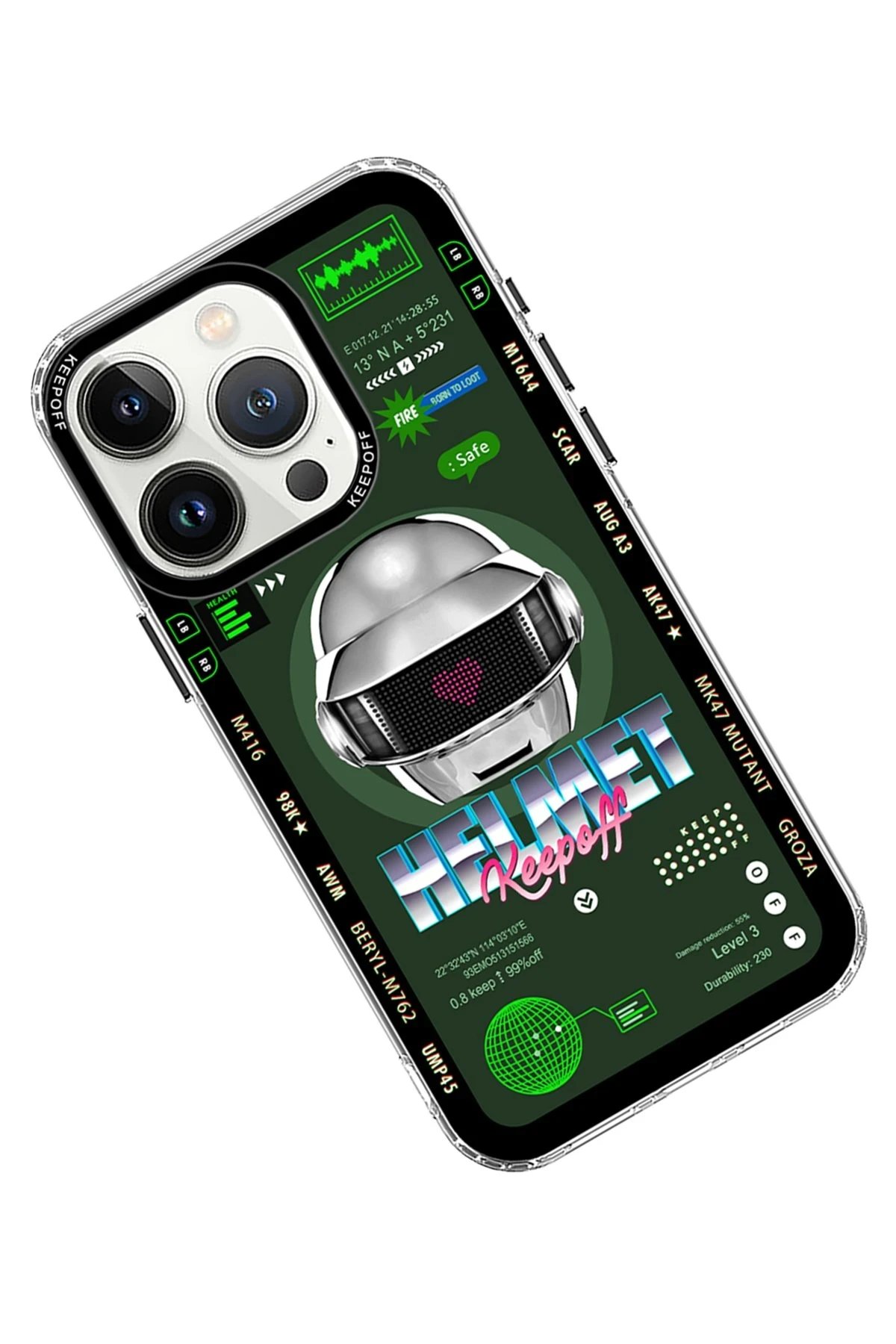 Keep Off iPhone 15 Pro Parallel Space Time Magsafe Kapak - Metal Confession