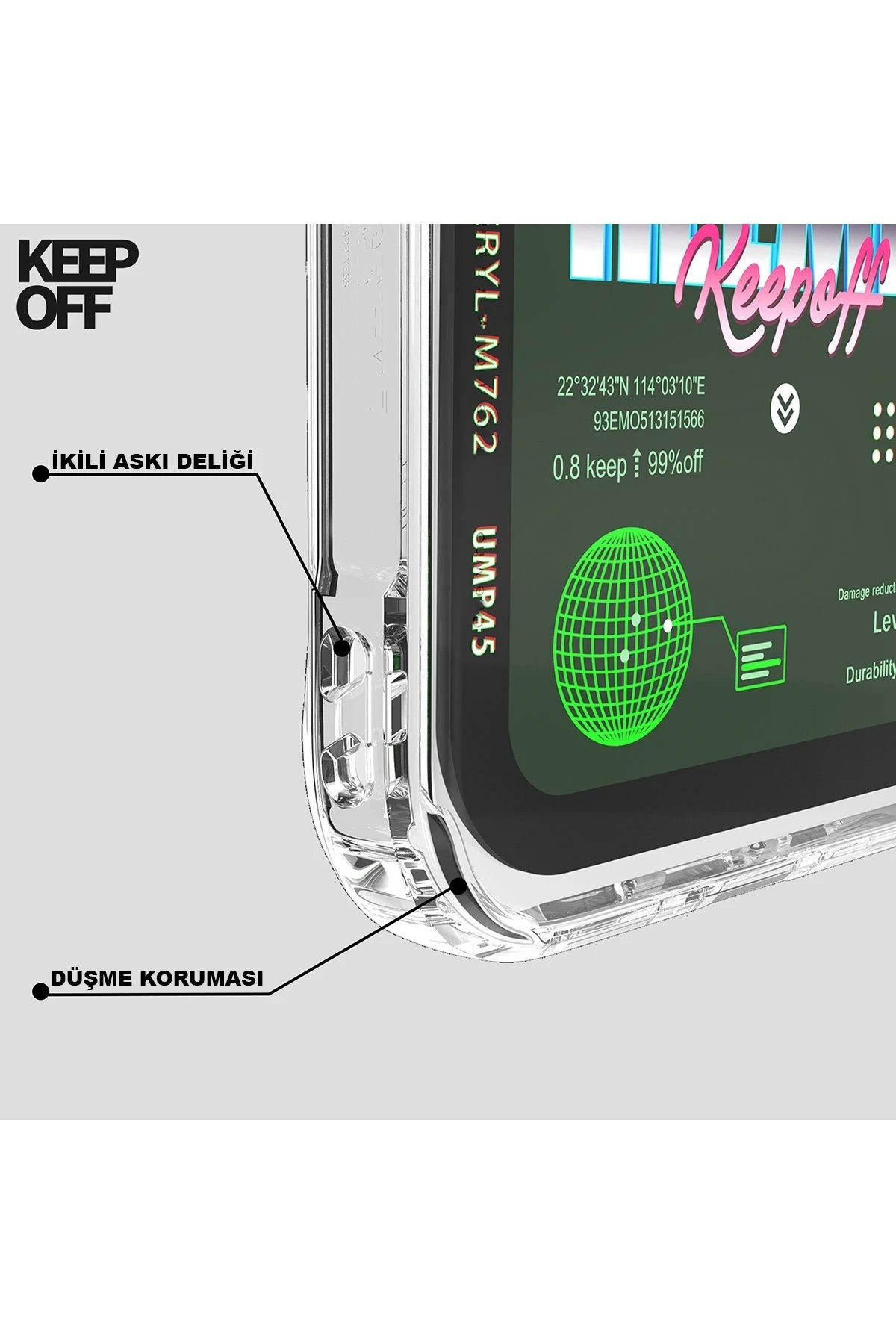 Keep Off iPhone 15 Pro Parallel Space Time Magsafe Kapak - Metal Confession