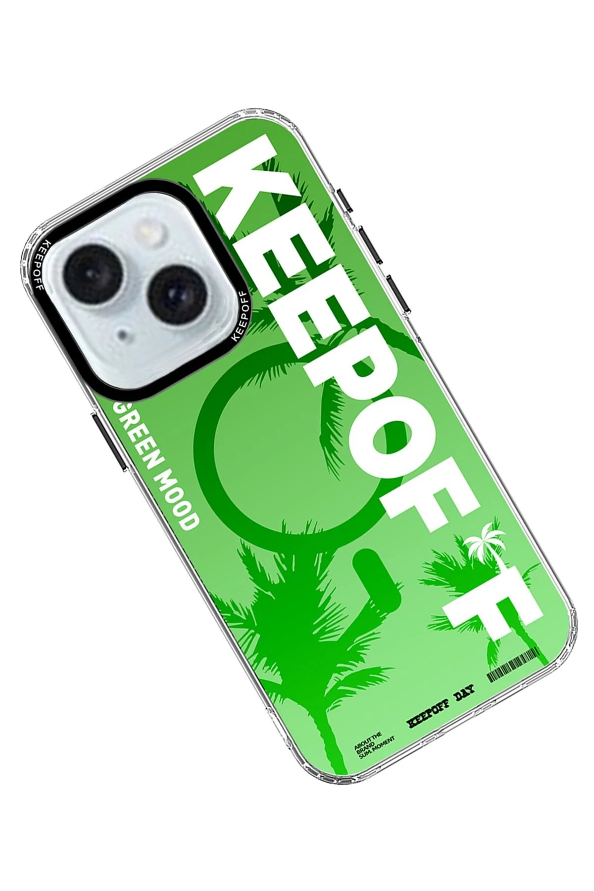Keep Off iPhone 15 Summer Travel Magsafe Kapak - Green Mood