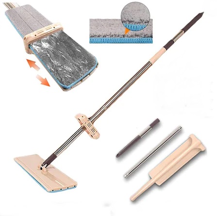 Kendinden Sıkmalı Kovasız Mop 2 Bez