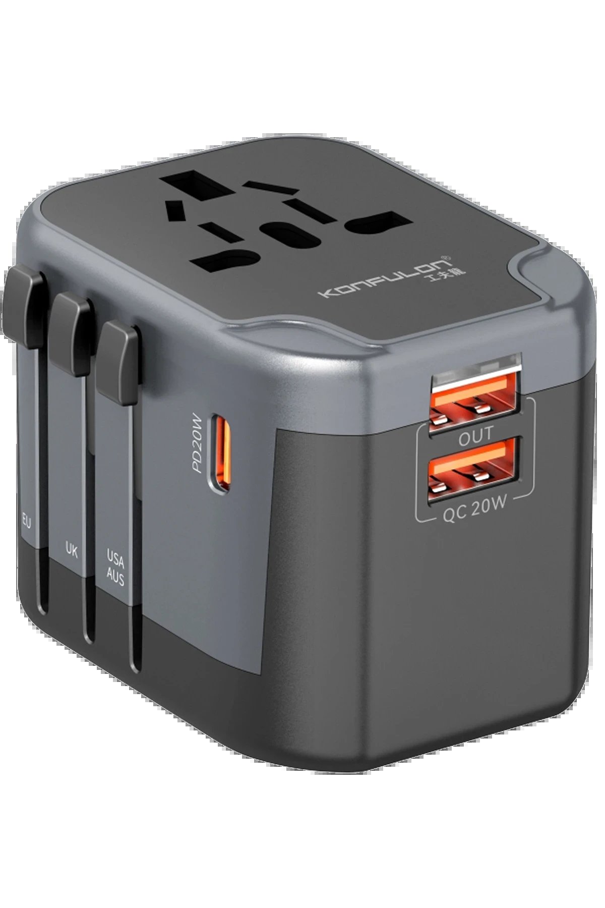 Konfulon C91Q 20W Universal Taşınabilir Şarj Aleti - Siyah