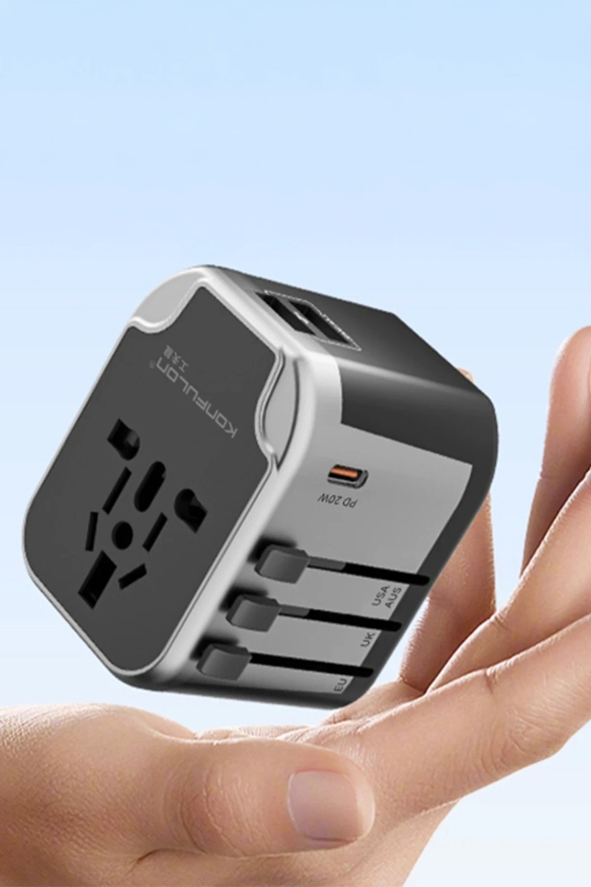 Konfulon C91Q 20W Universal Taşınabilir Şarj Aleti - Siyah